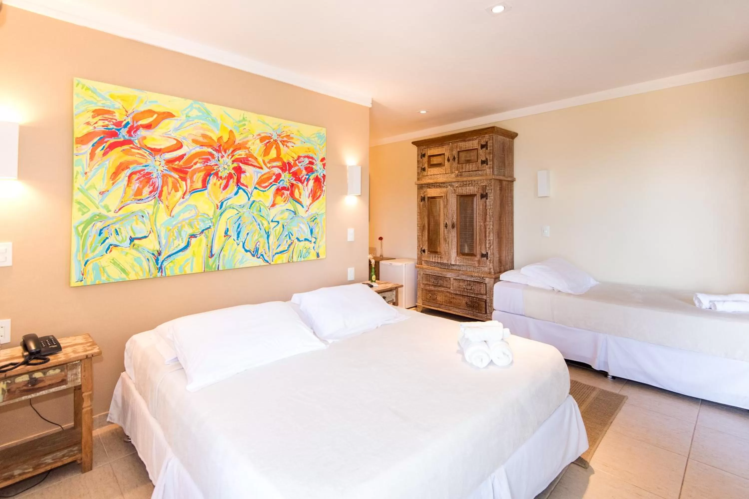 Bed in Pousada La Dolce Vita