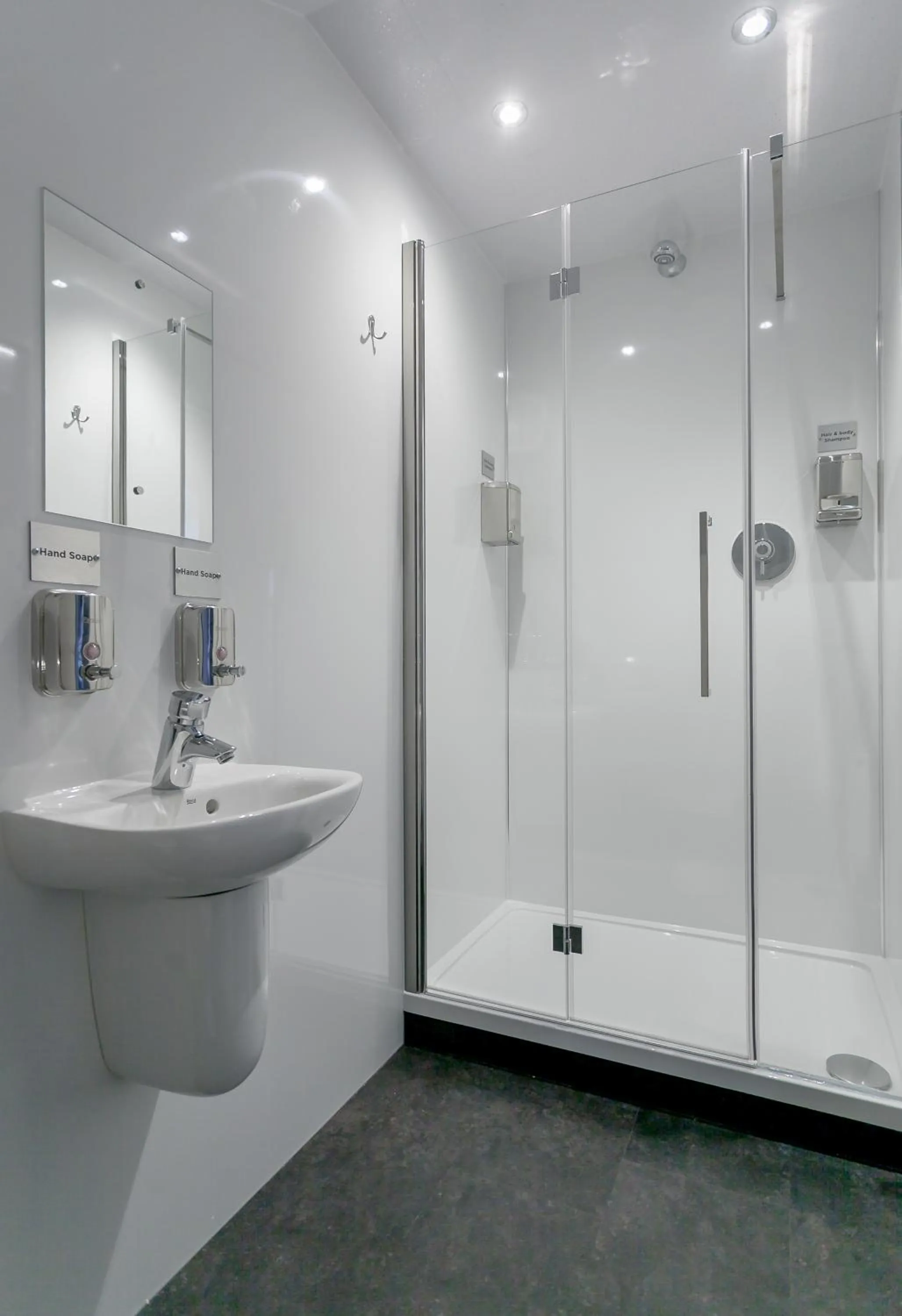 Shower in West End Hotel