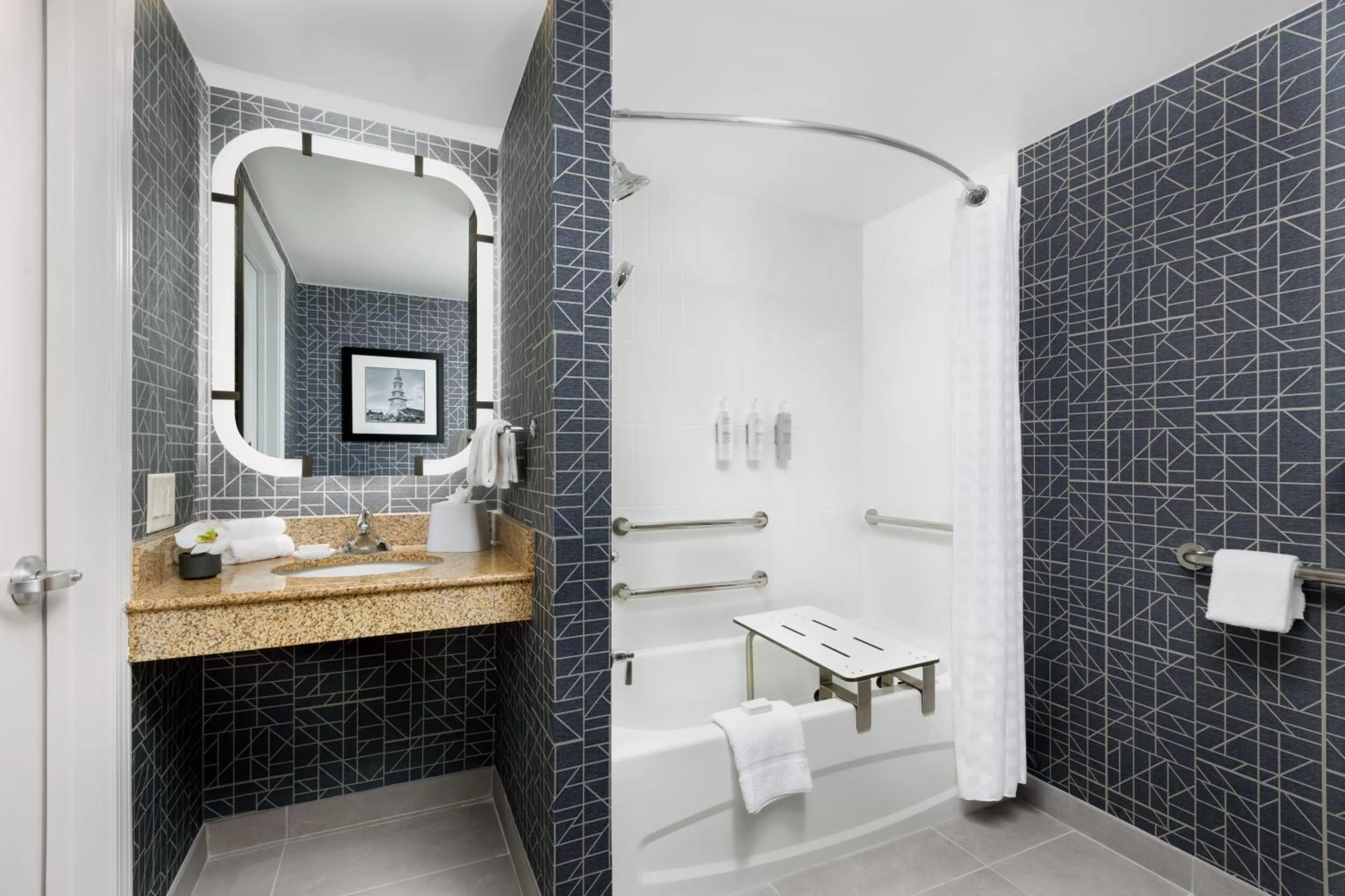 Bathroom in Homewood Suites by Hilton Portsmouth