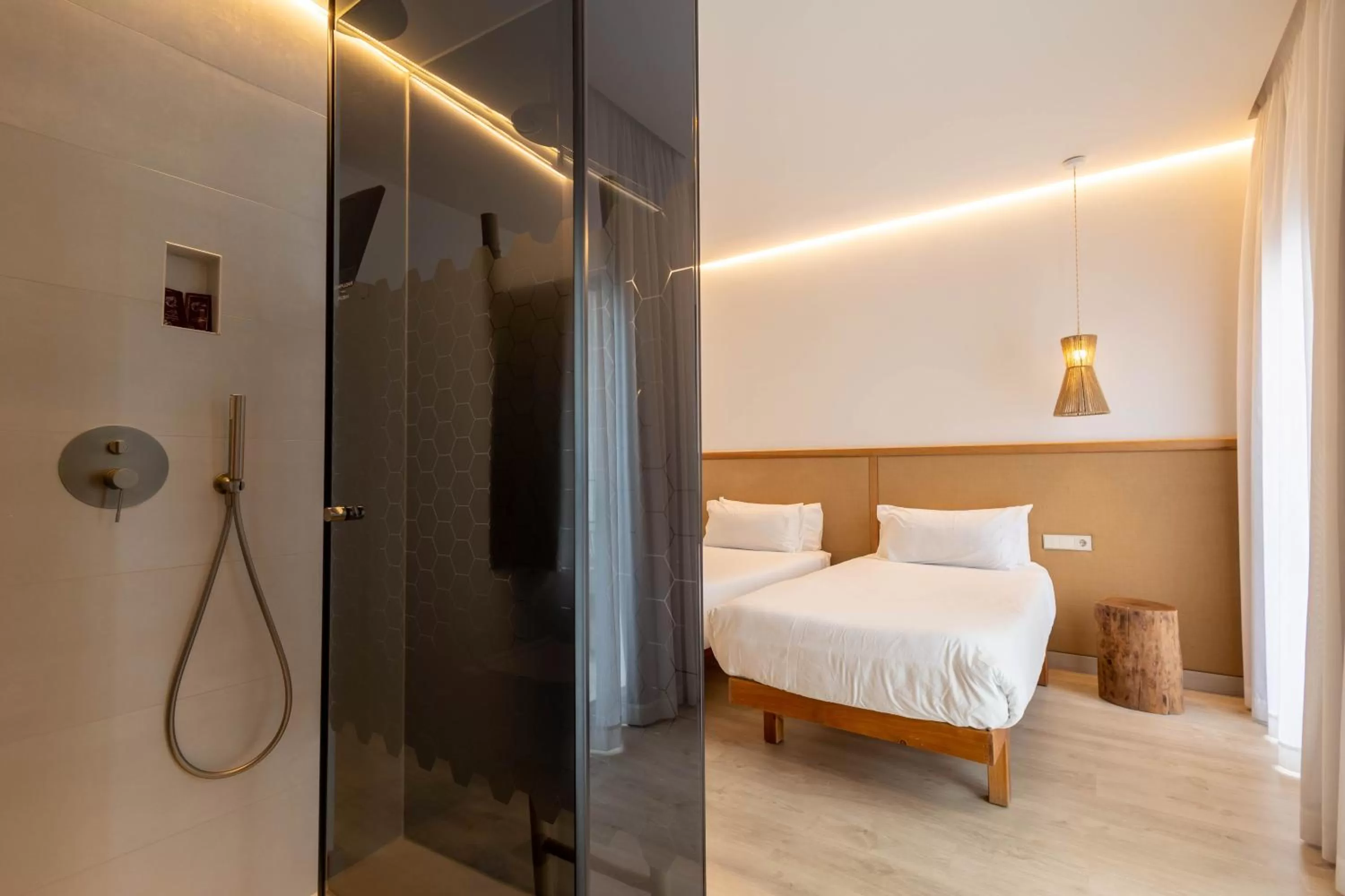 Shower, Bed in Play Hotel Ibiza - Adults Only