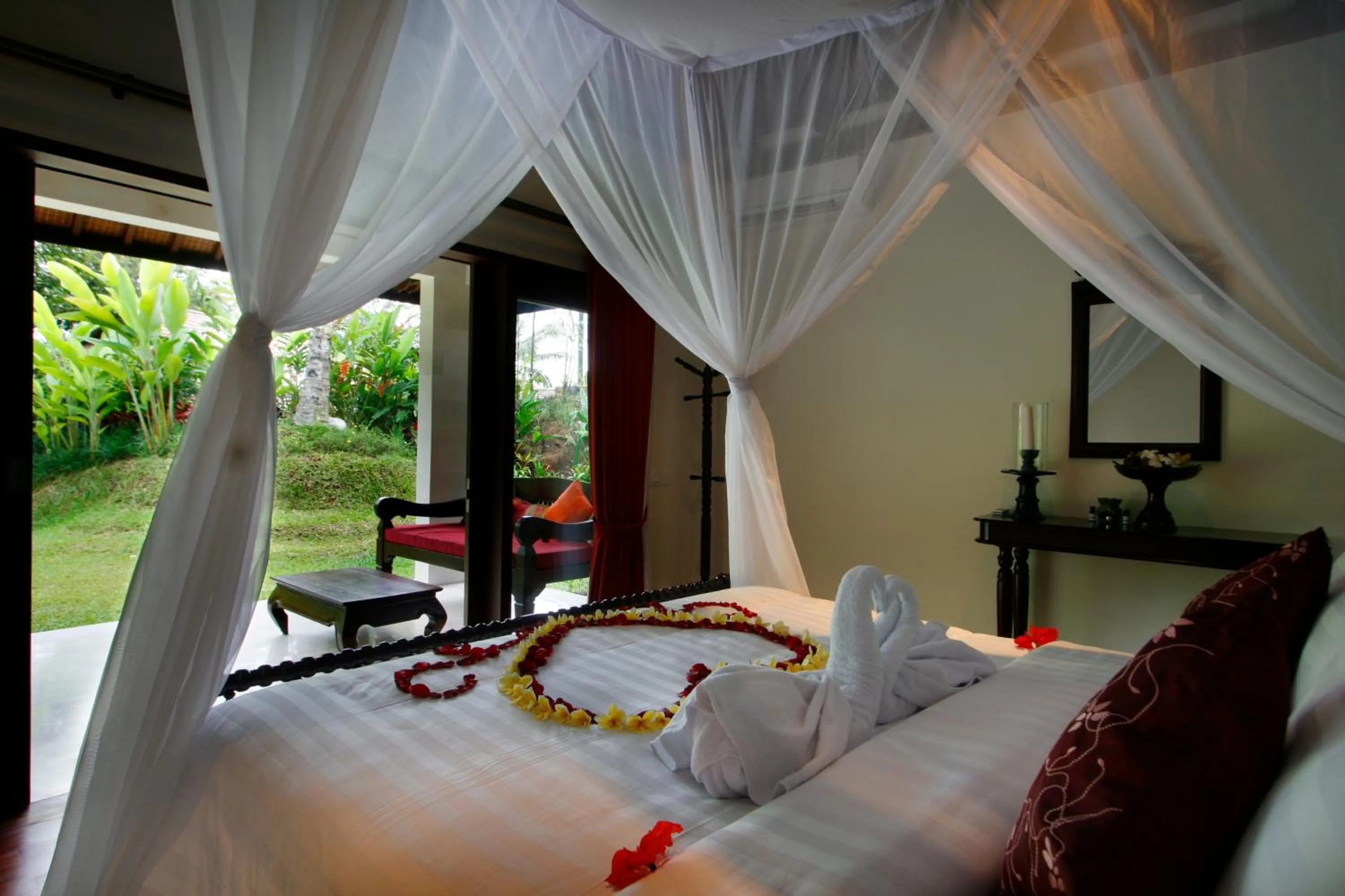 Bed in BeingSattvaa Luxury Ubud