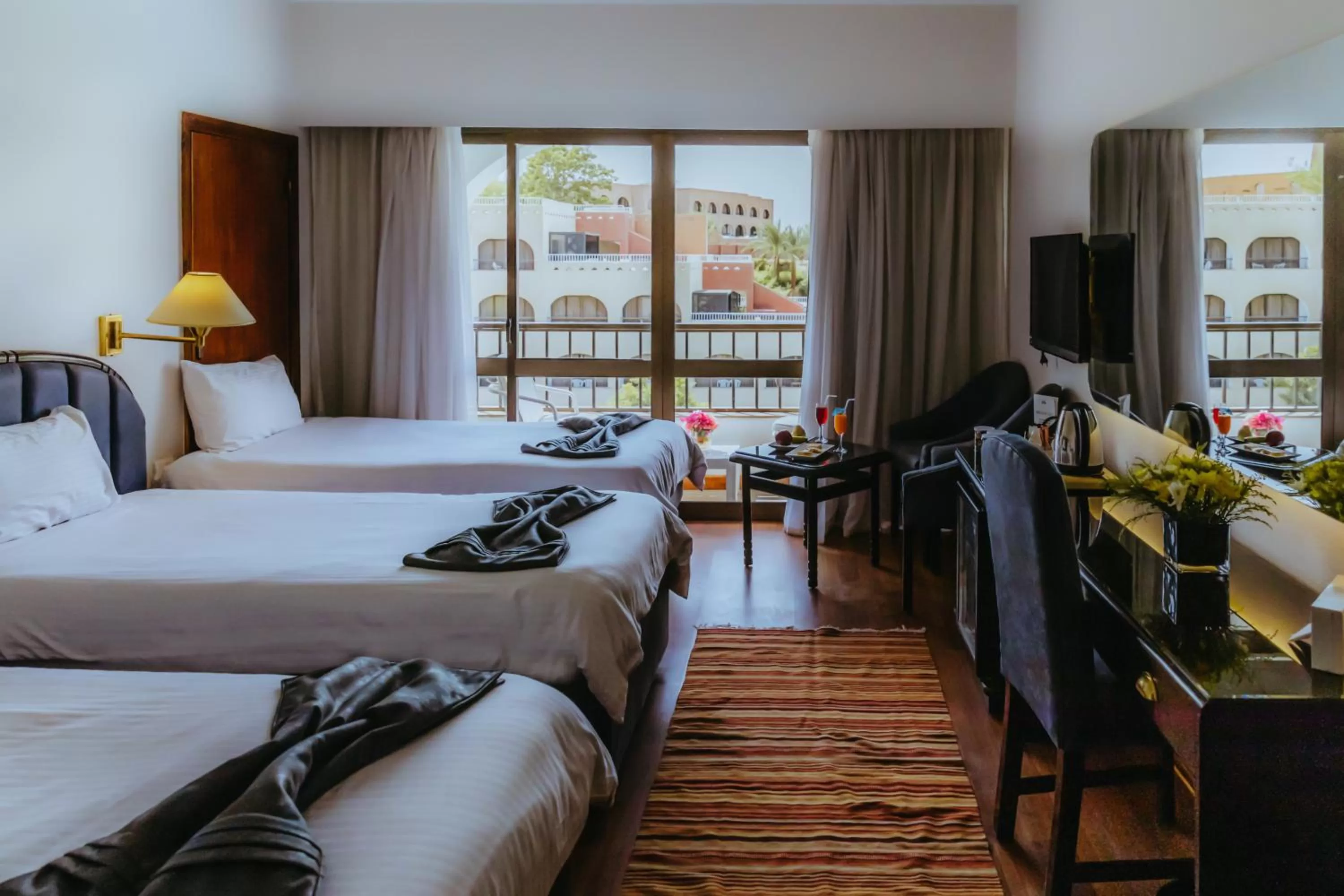 Garden view, Bed in Basma Hotel Aswan