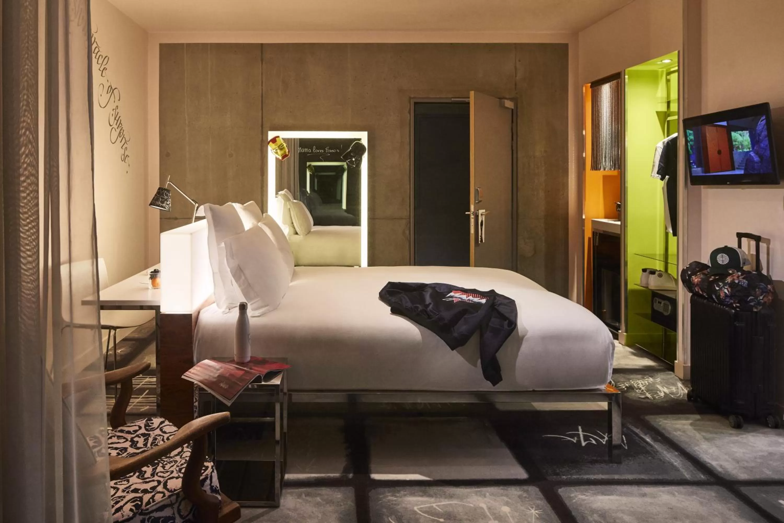 Bed in Mama Shelter Lyon