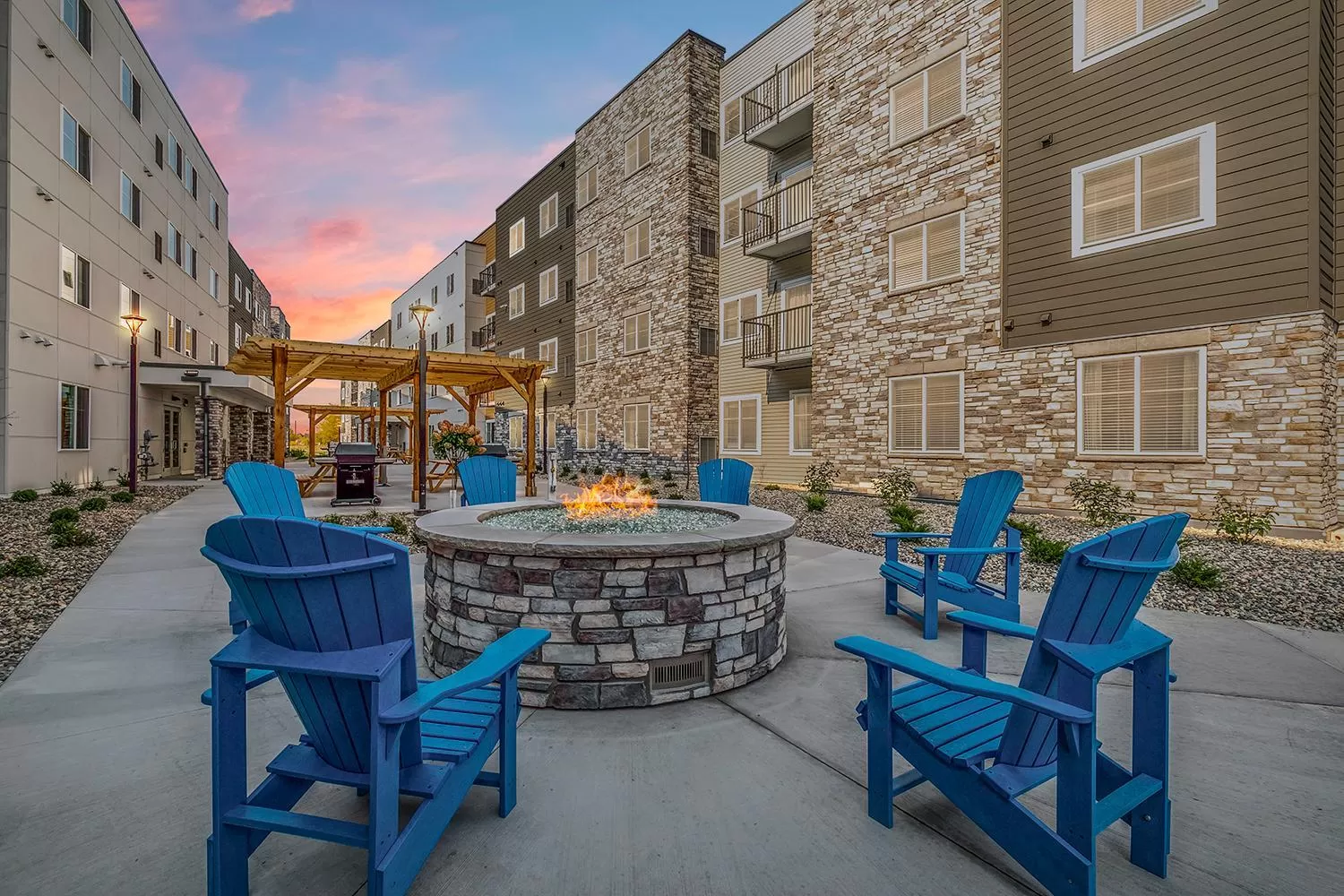 Patio in WaterWalk Extended Stay by Wyndham Minneapolis - Plymouth