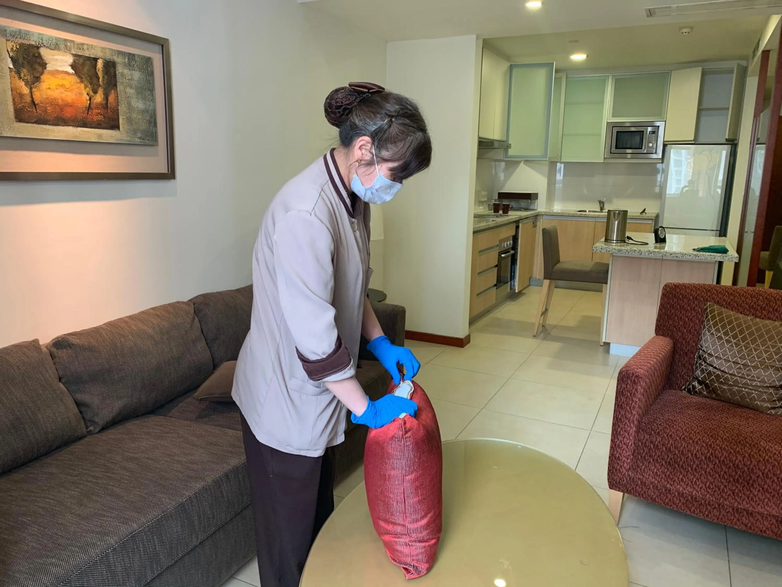 Kitchen or kitchenette in Oakwood Residence Shanghai