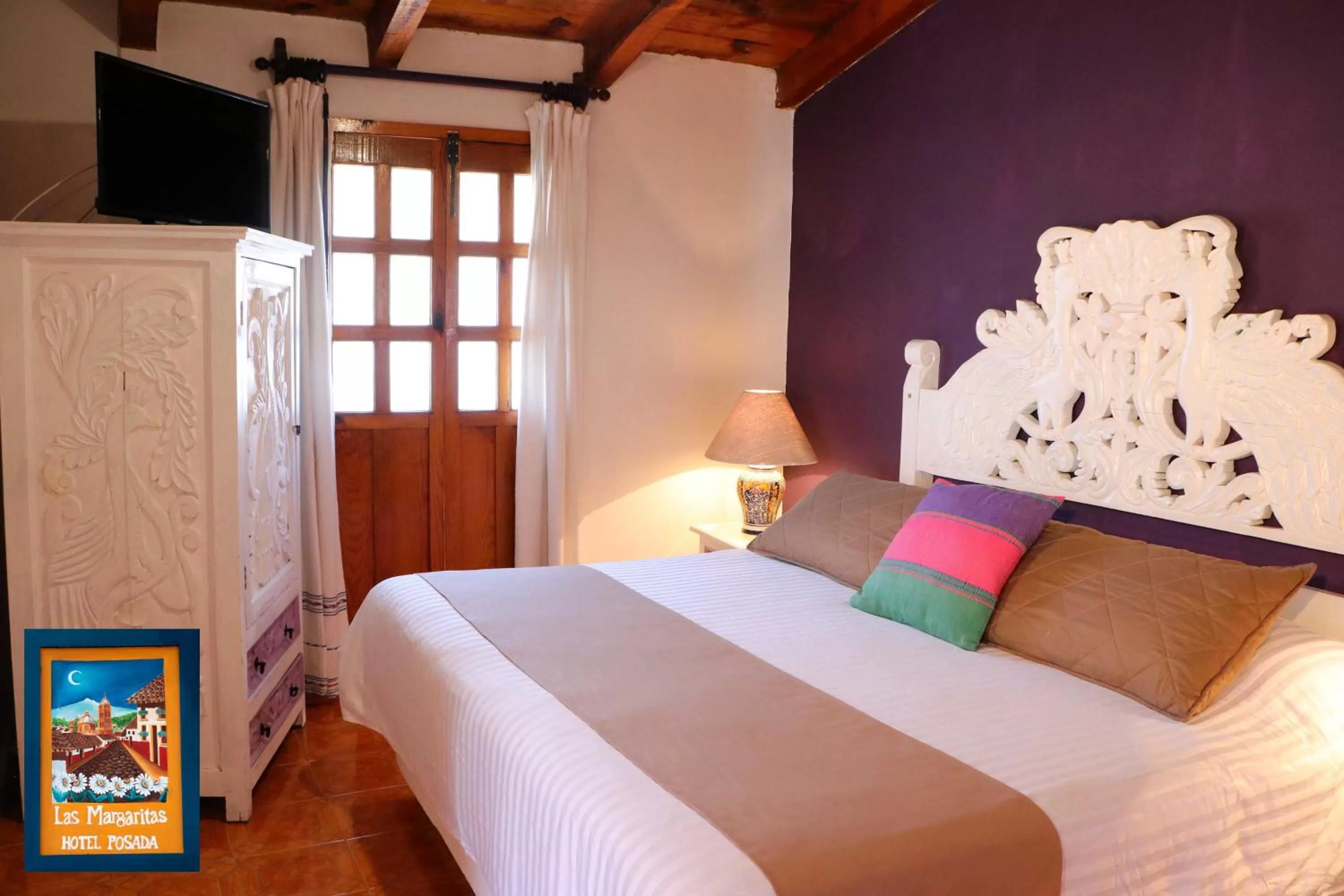 Decorative detail, Bed in Las Margaritas Hotel Posada