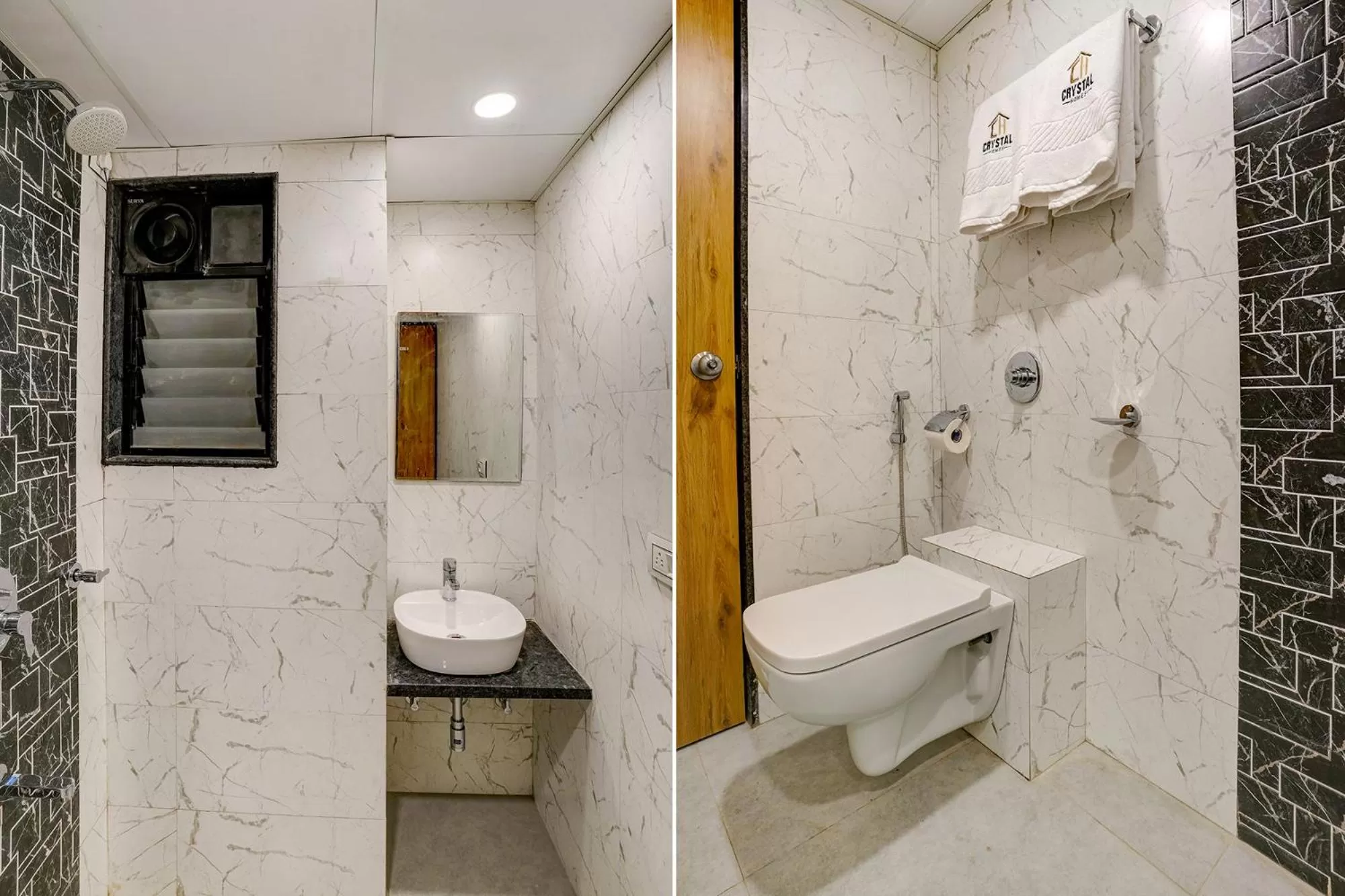 Bathroom in FabHotel Crystal Homes - nr Rajaram Bhiku stadium