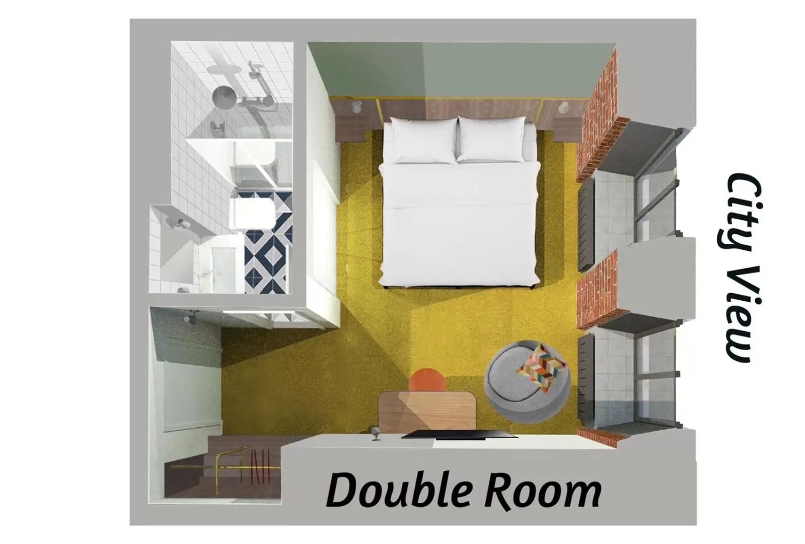 Floor Plan in Four Rooms City