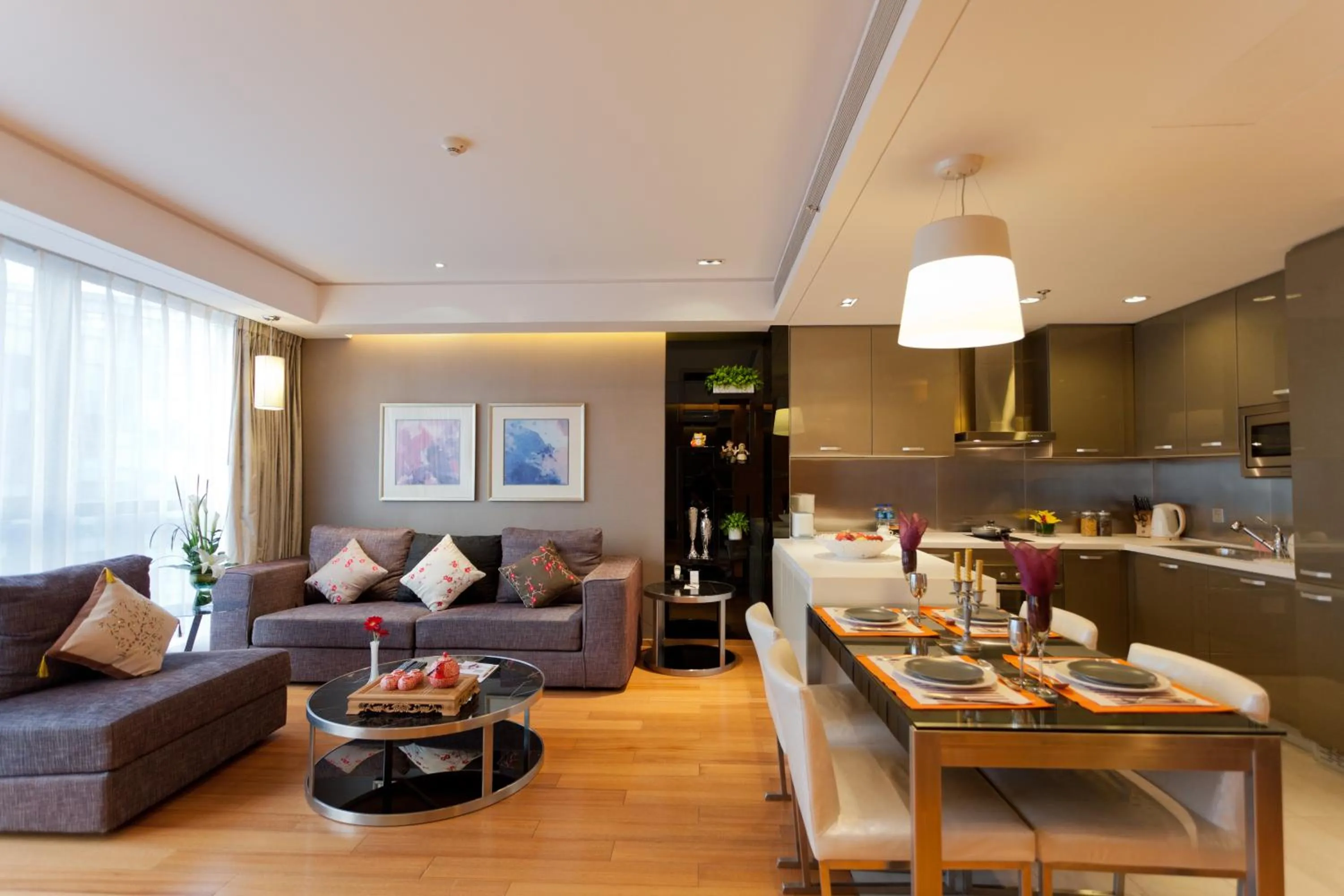 Communal lounge/ TV room in Ascott Raffles City Beijing