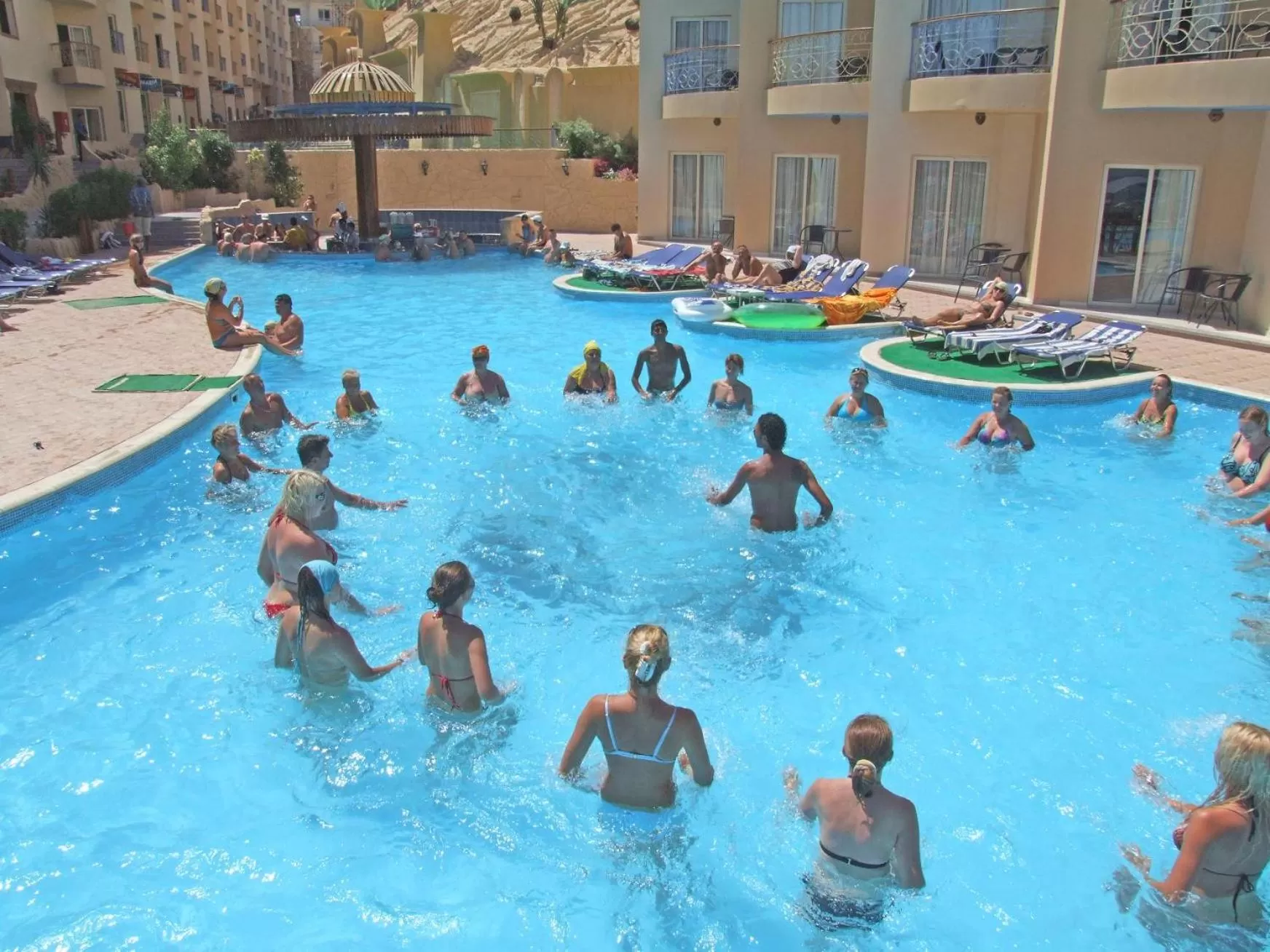 People in King Tut Aqua Park Beach Resort