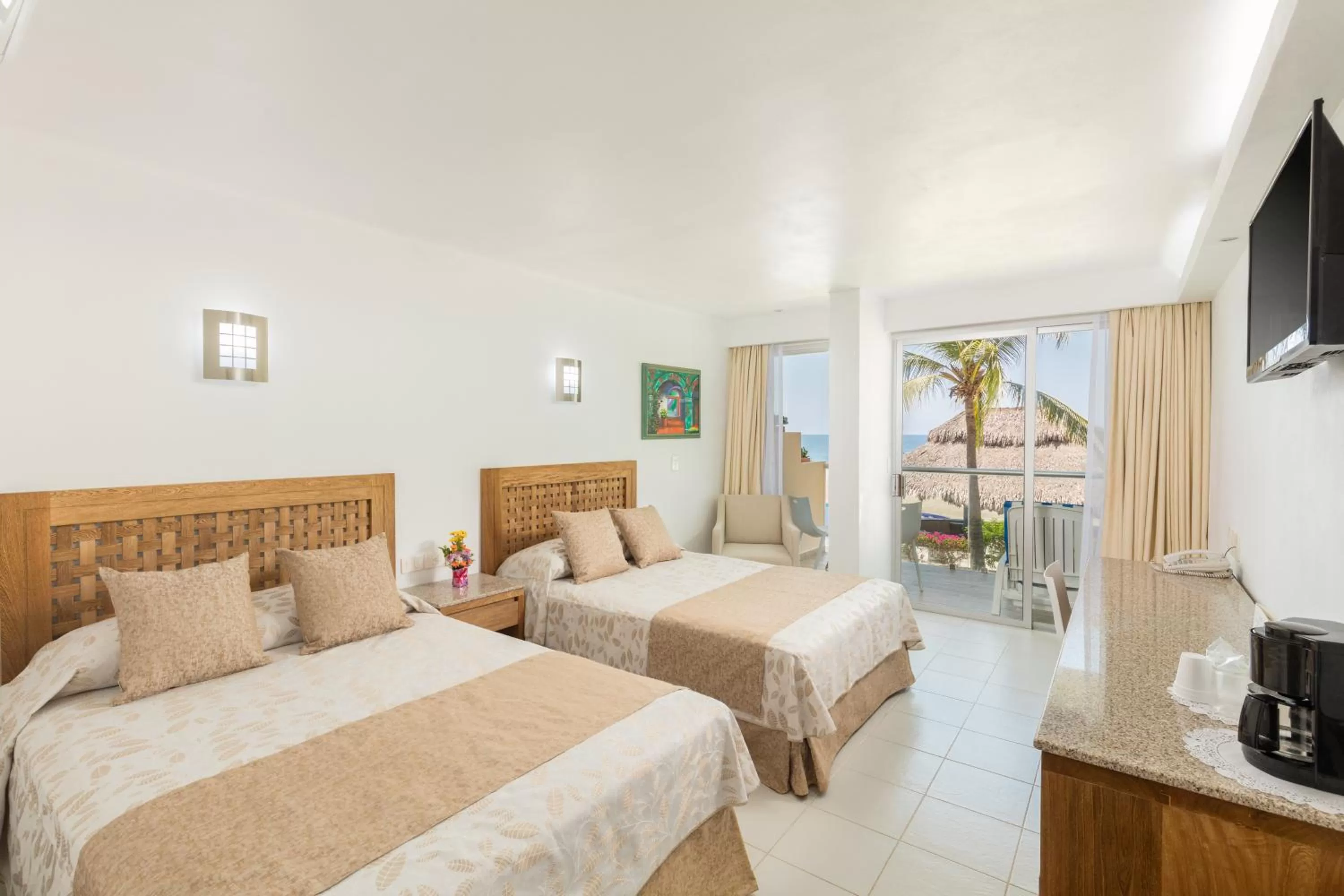 Bed in Posada Real Ixtapa