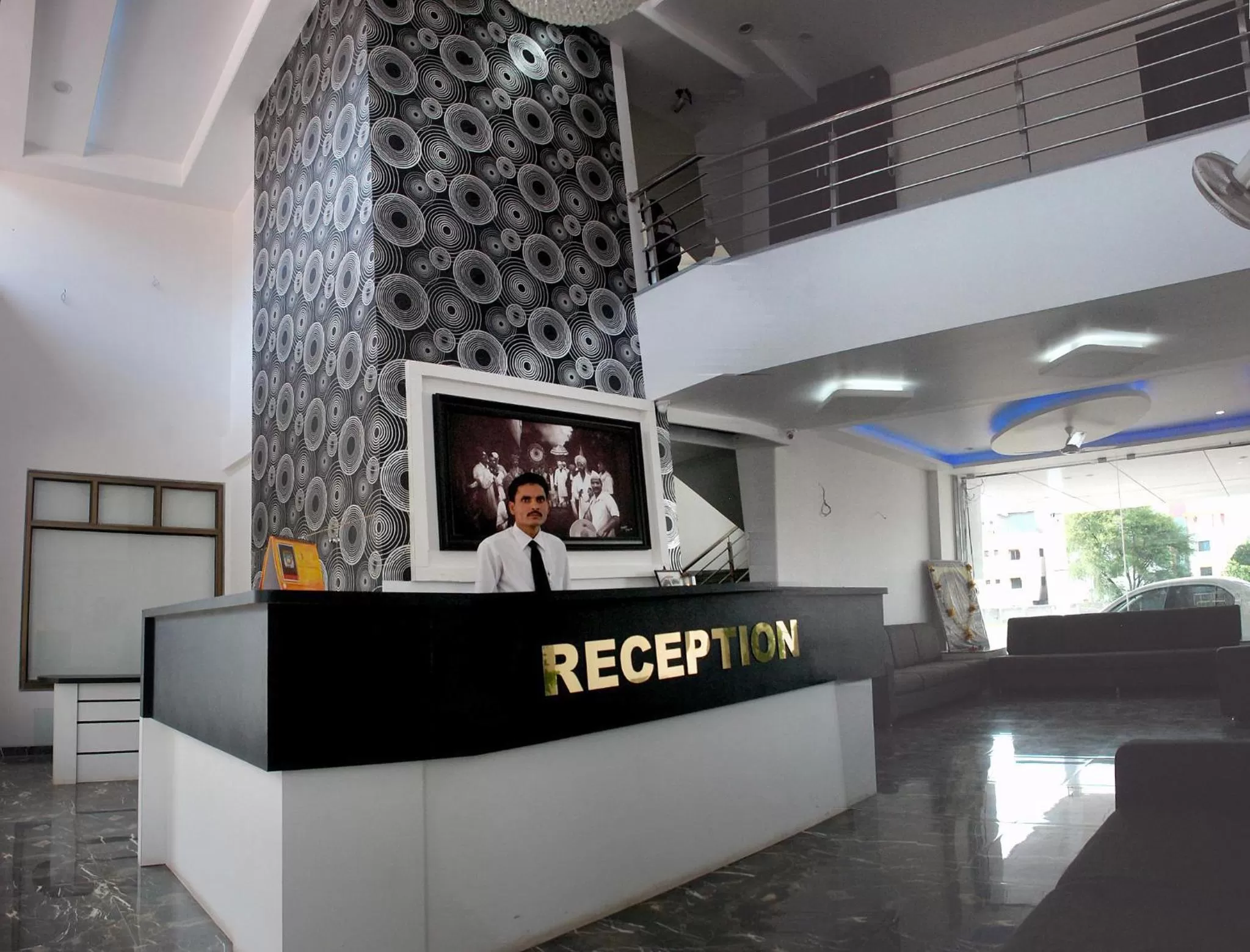Lobby or reception in Hotel Sai Bansi