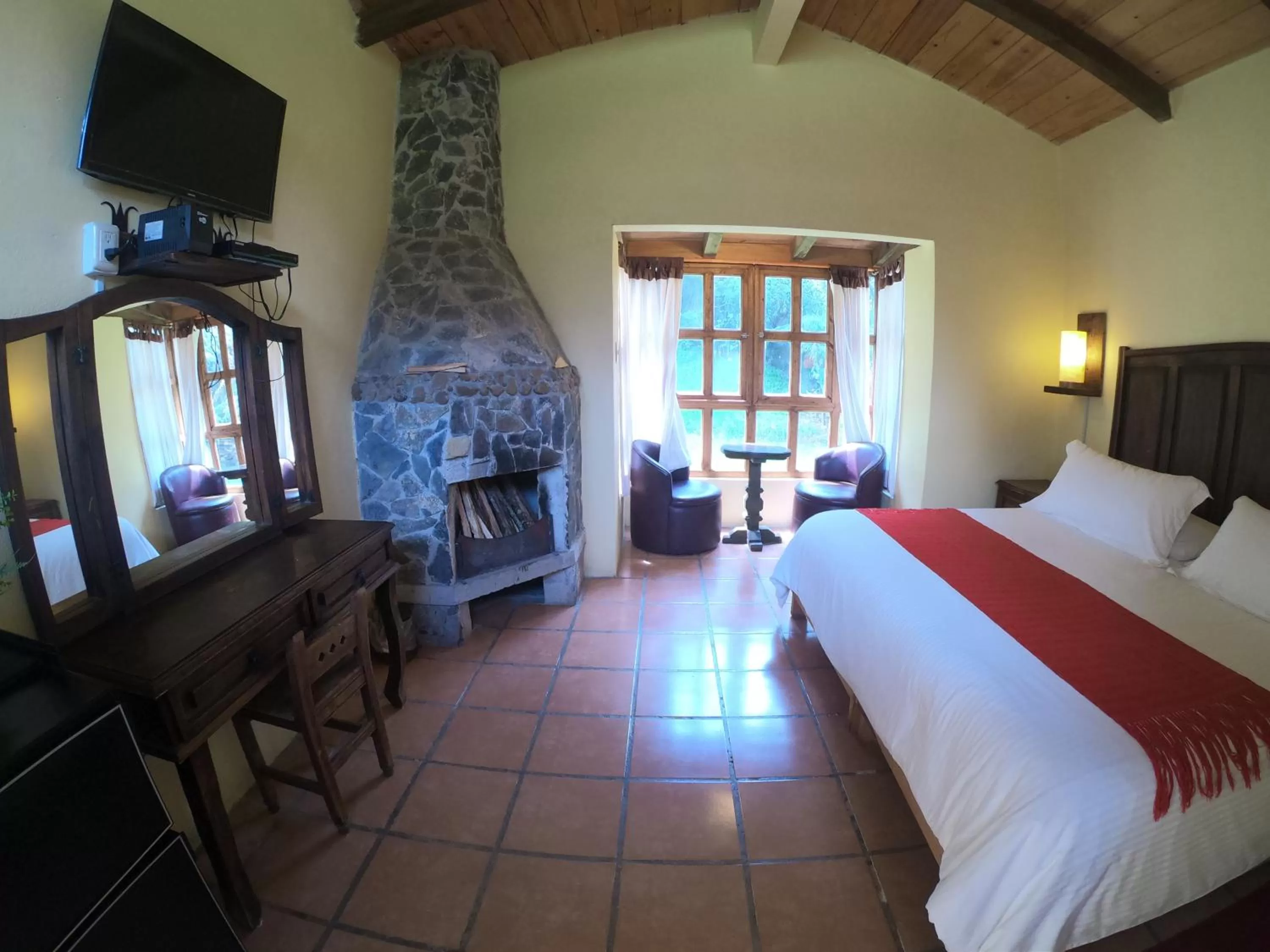 Bed in Cabañas La Cascada