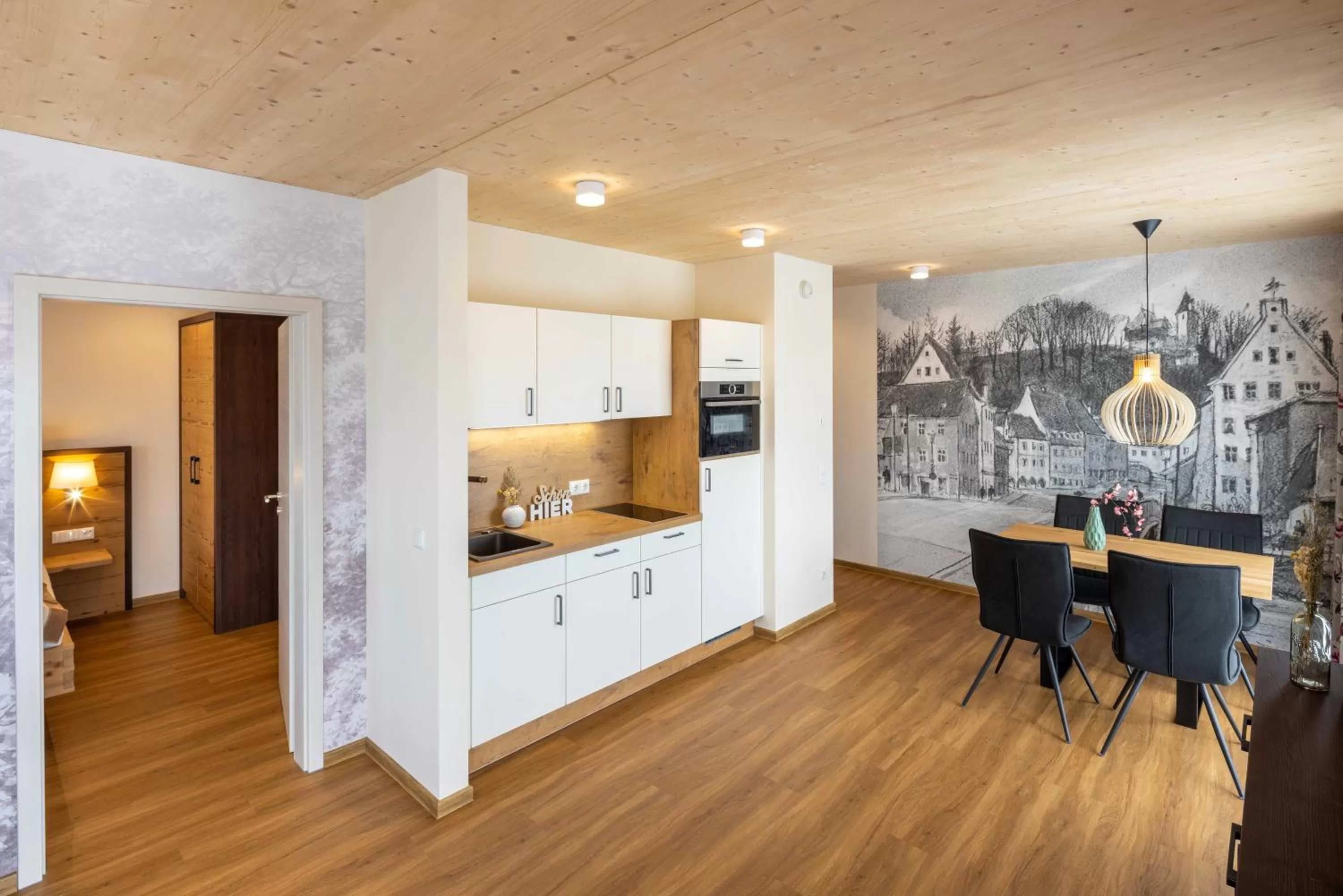 Kitchen or kitchenette in Hotel Sonnenhang