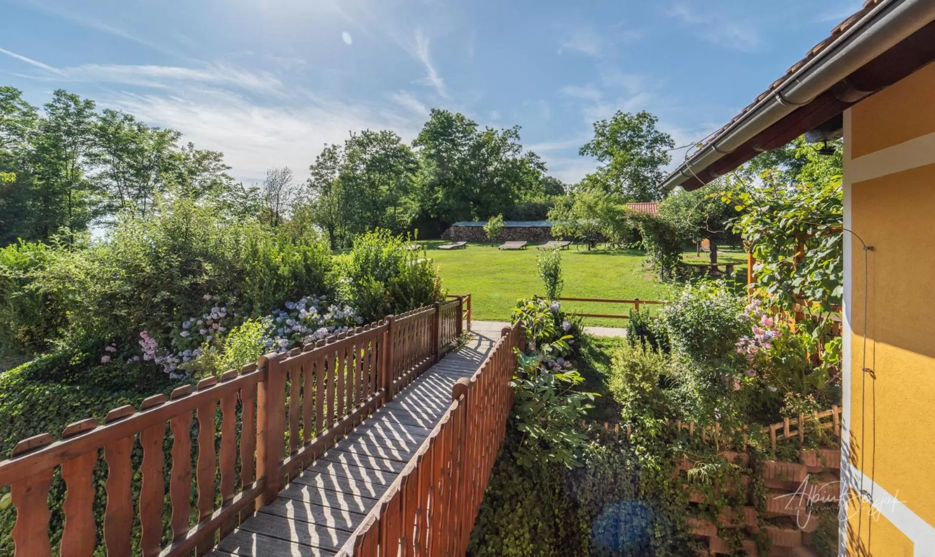 Garden view in Panorama B&B