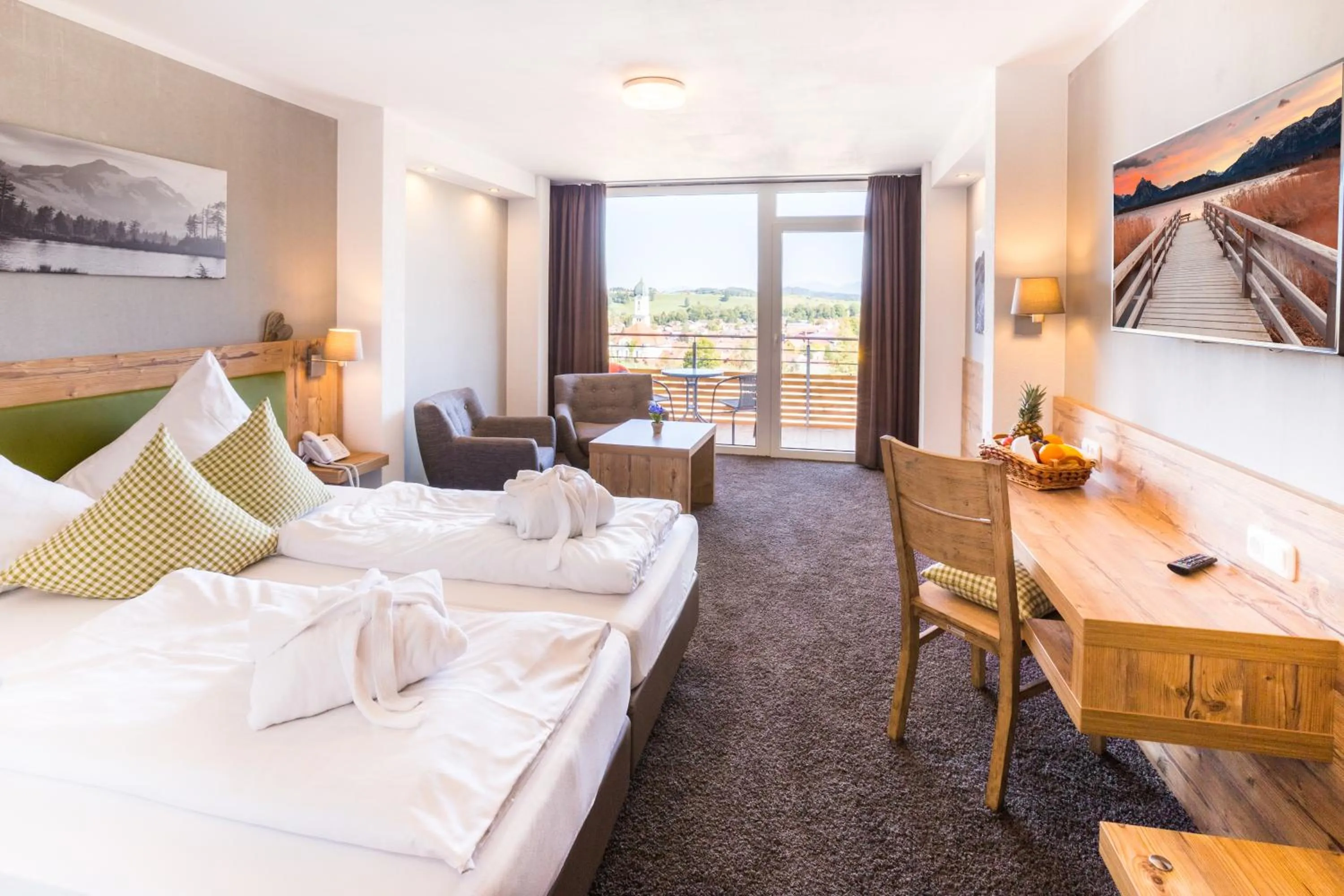 Photo of the whole room, Bed in Hotel Nesselwanger Hof