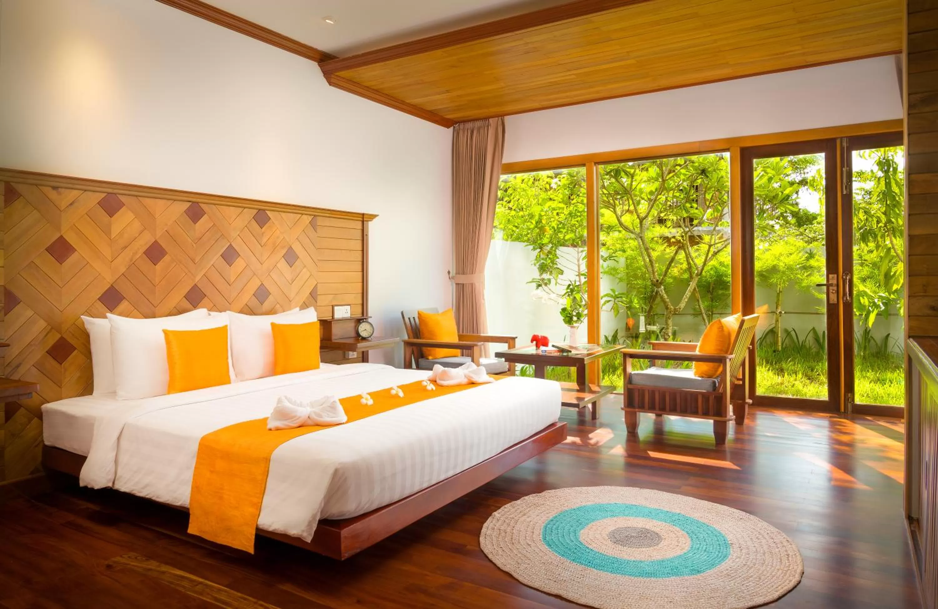 Balcony/Terrace, Bed in Khmer House Resort