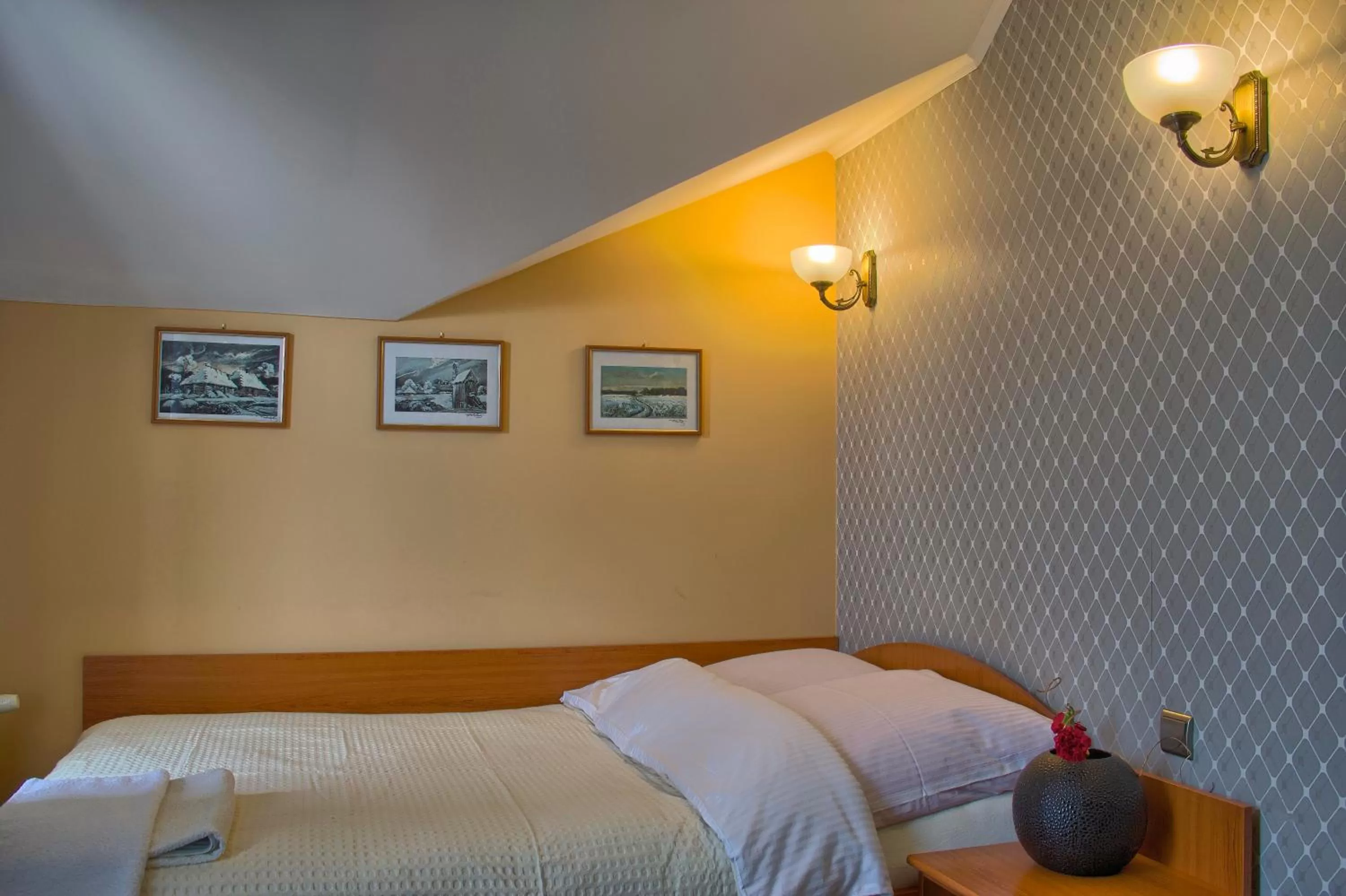 Bed in Hotel Kasieńka