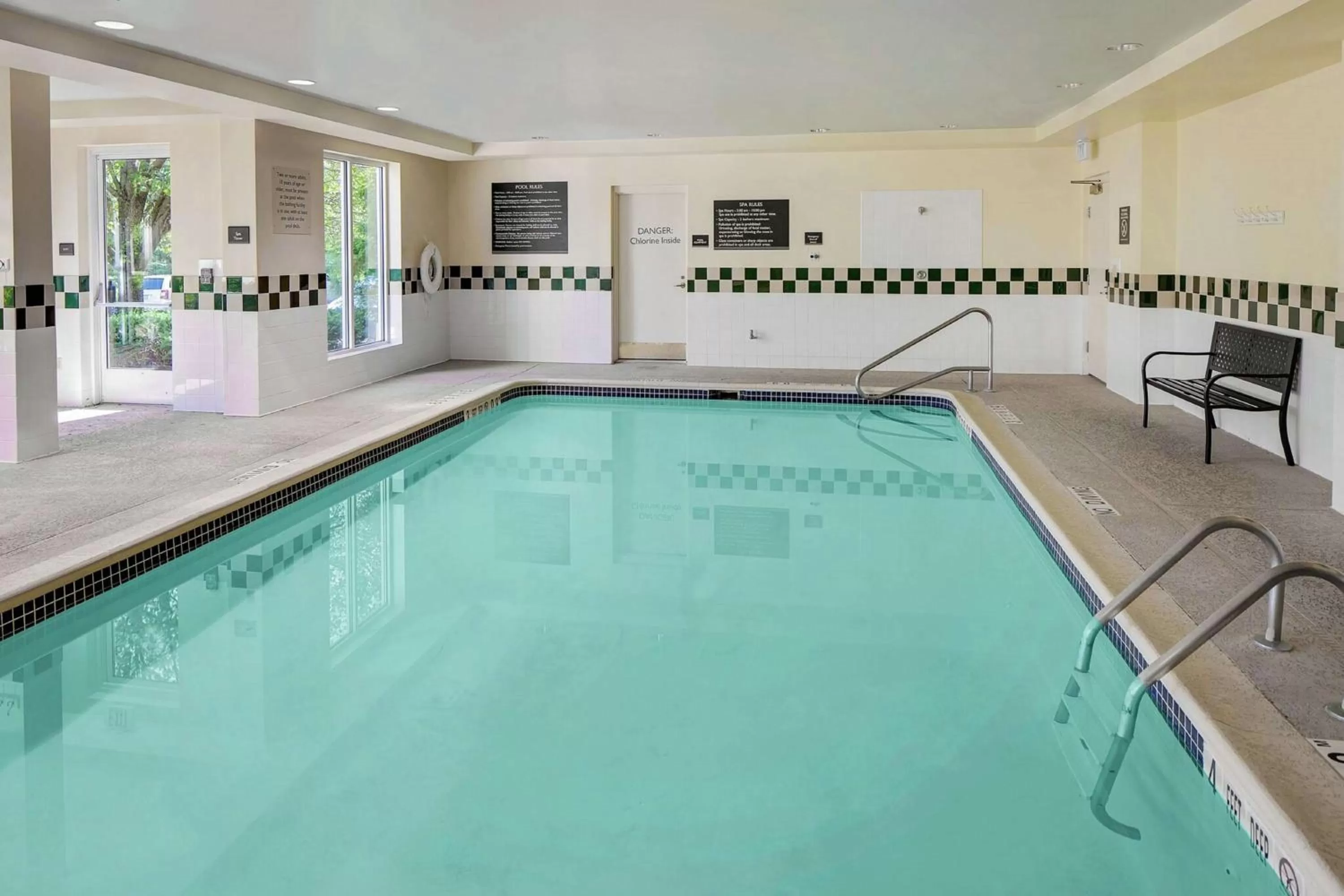 Pool view in Hilton Garden Inn Albany Airport