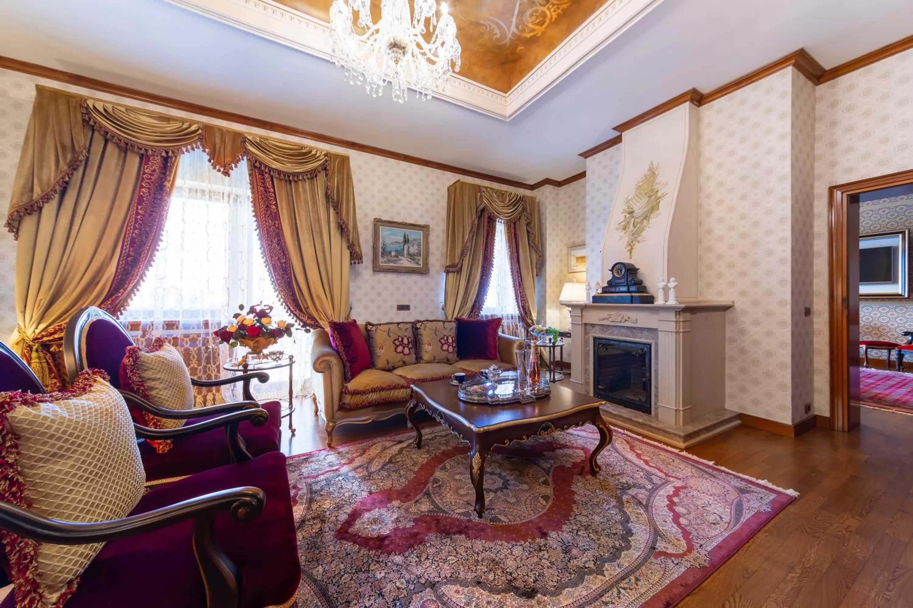 Living room in Suter Palace Heritage Boutique Hotel