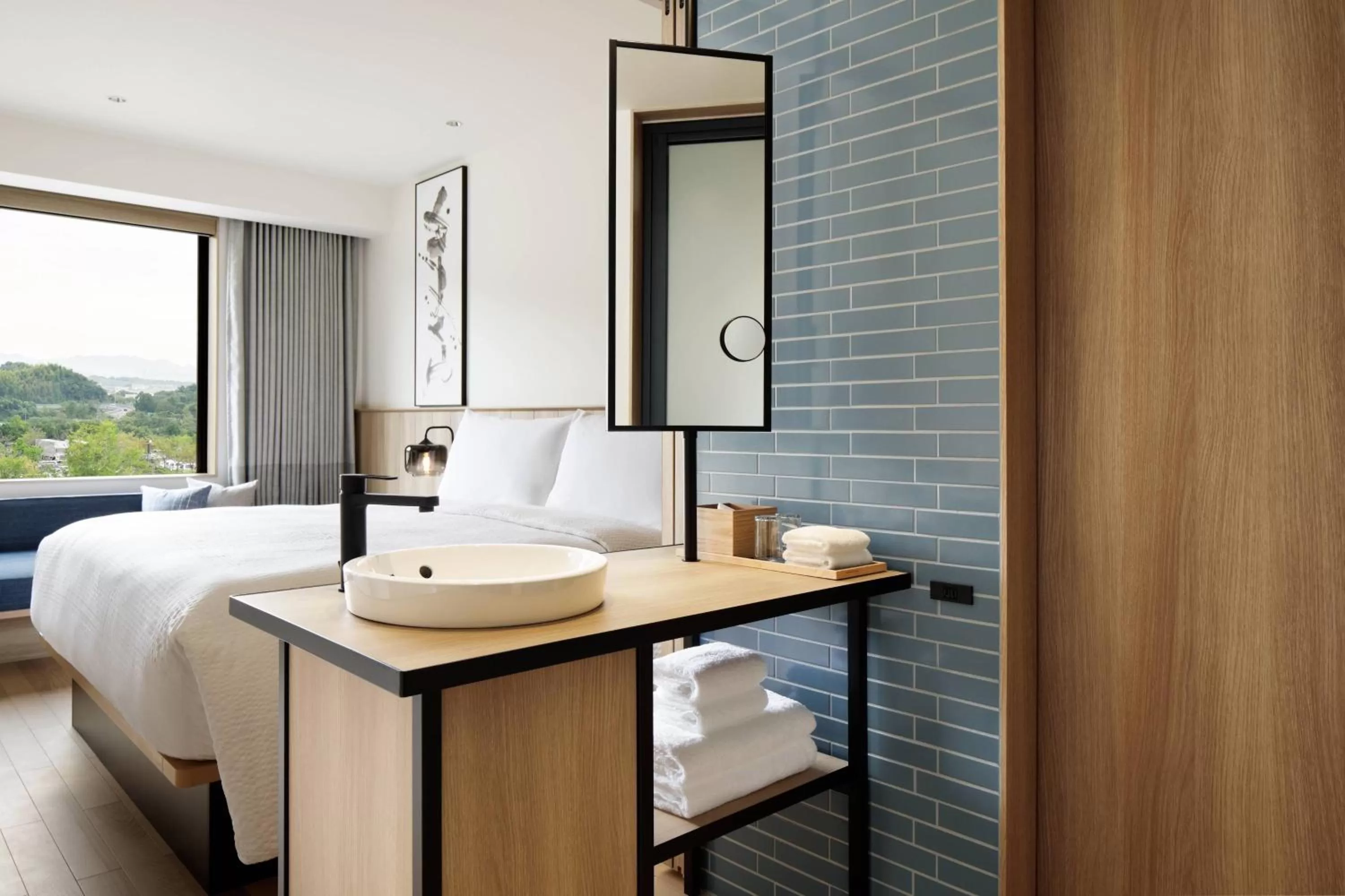 Bathroom, Bed in Fairfield by Marriott Gifu Seiryu Satoyama Park