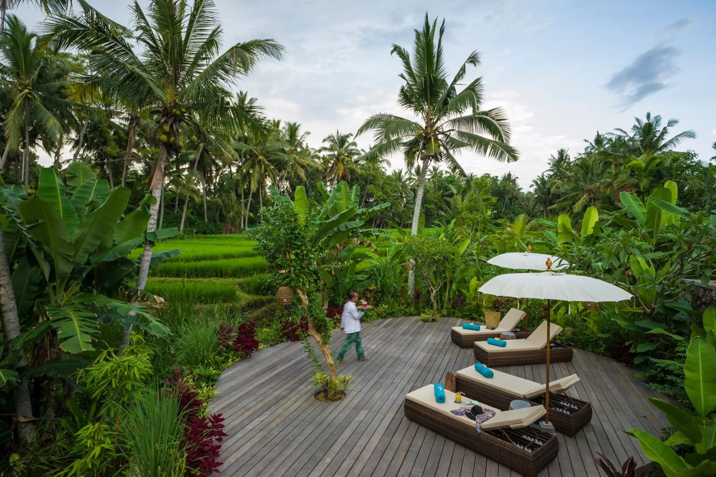 Patio in Calma Ubud Suite & Villas - Rice Fields View, Infinity Pool !