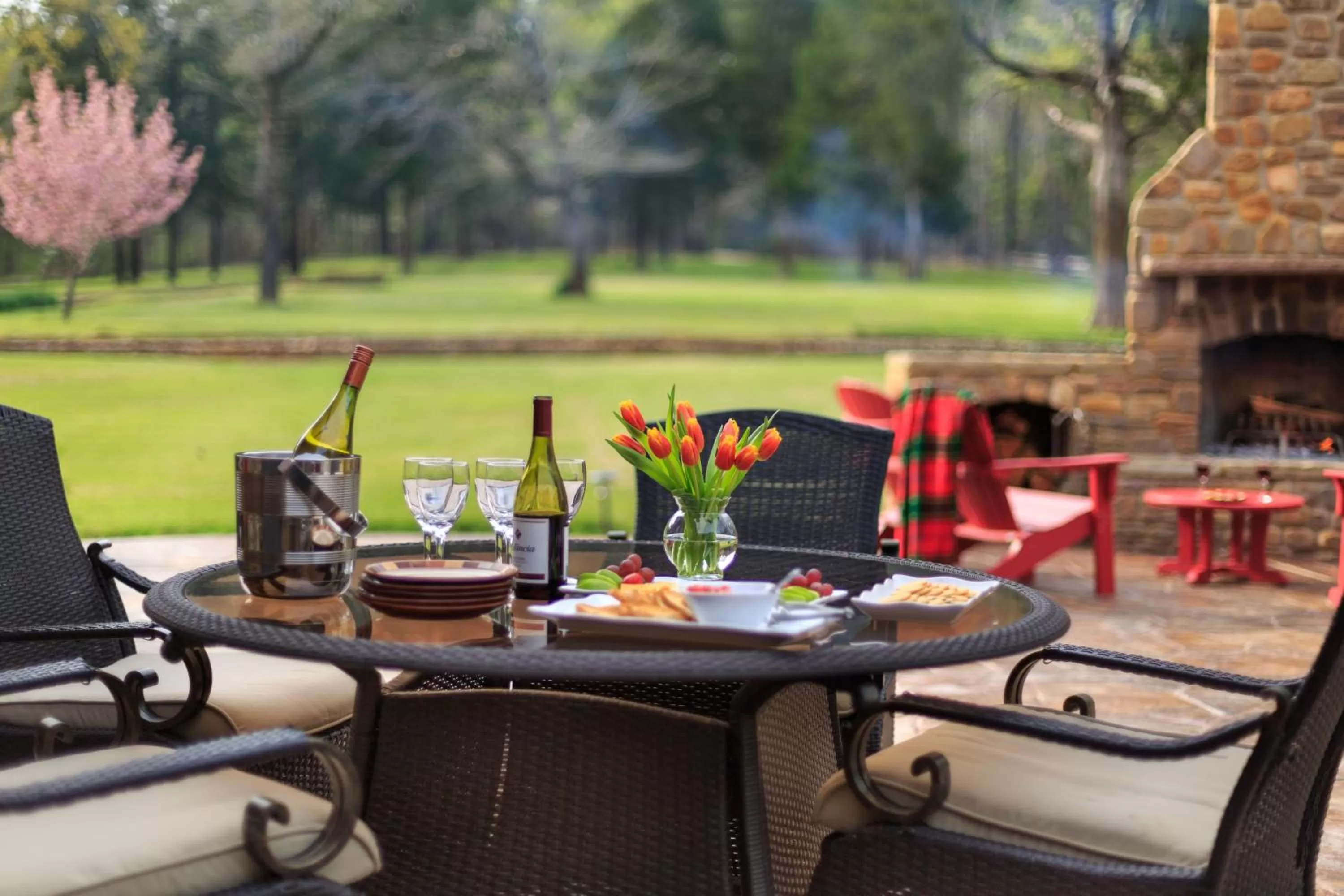 Patio in Hilltop Manor B&B