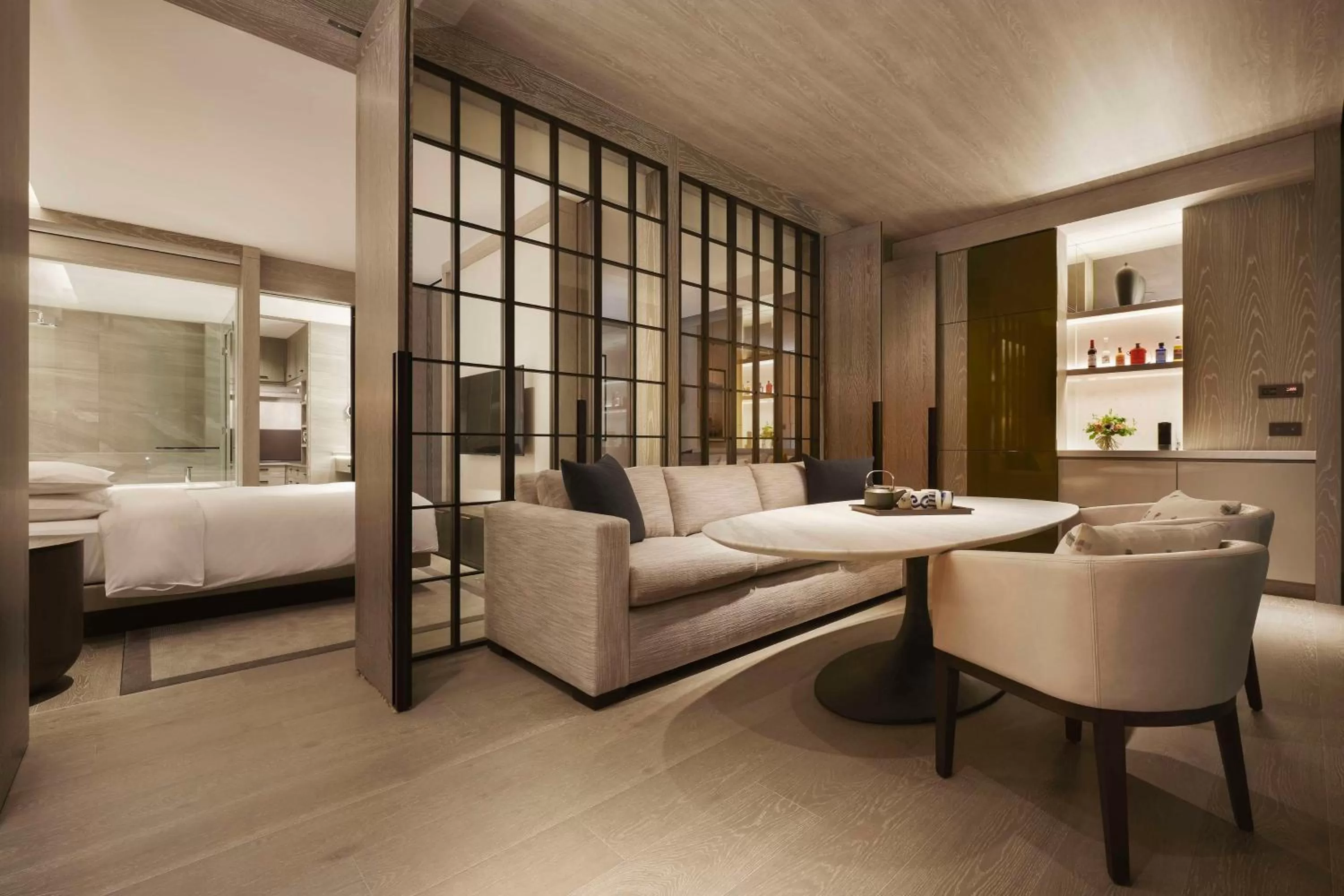 Dining area, Bed in Park Hyatt Niseko Hanazono