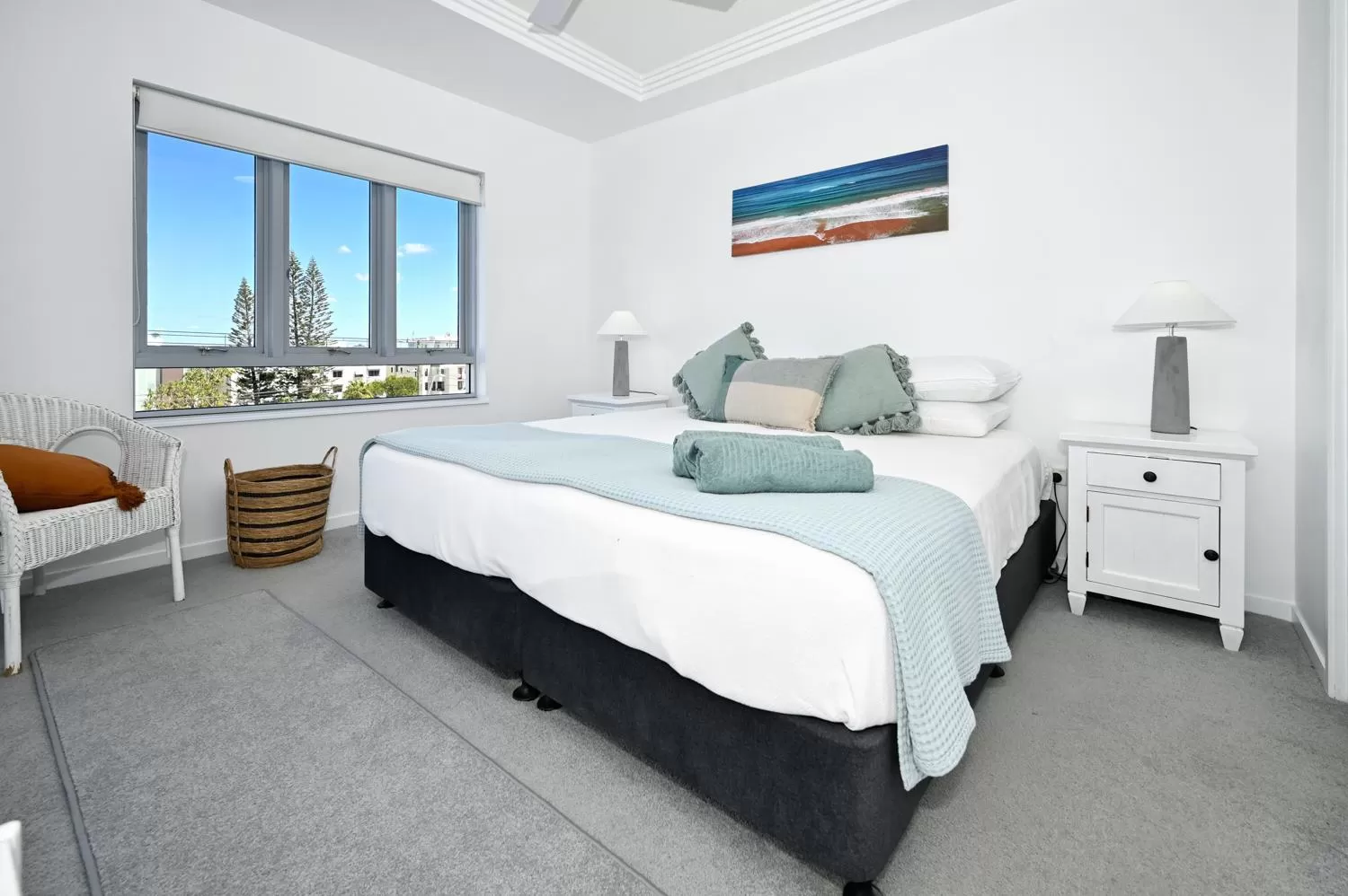 Bed in Pumicestone Blue