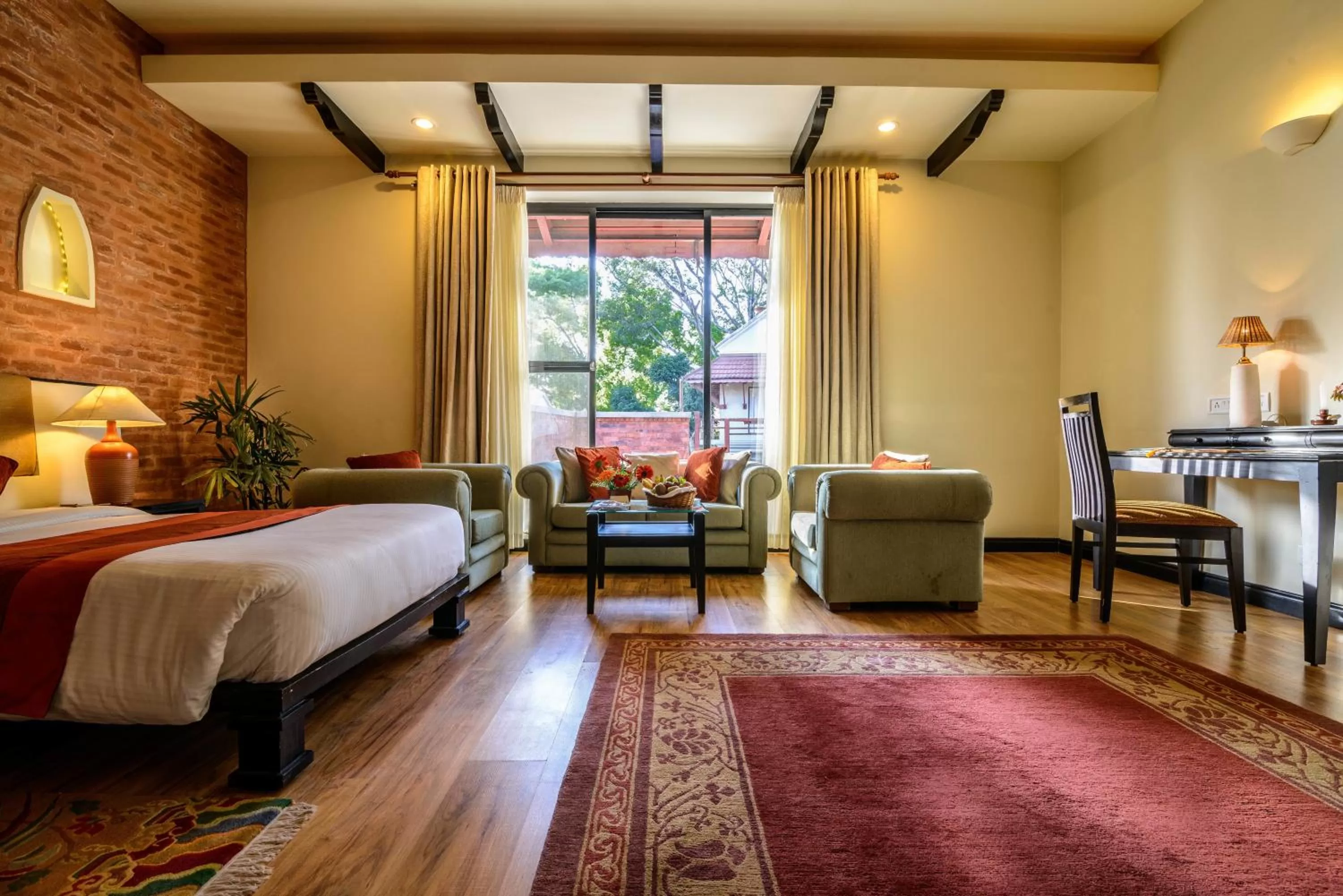 Photo of the whole room, Bed in Gokarna Forest Resort Kathmandu