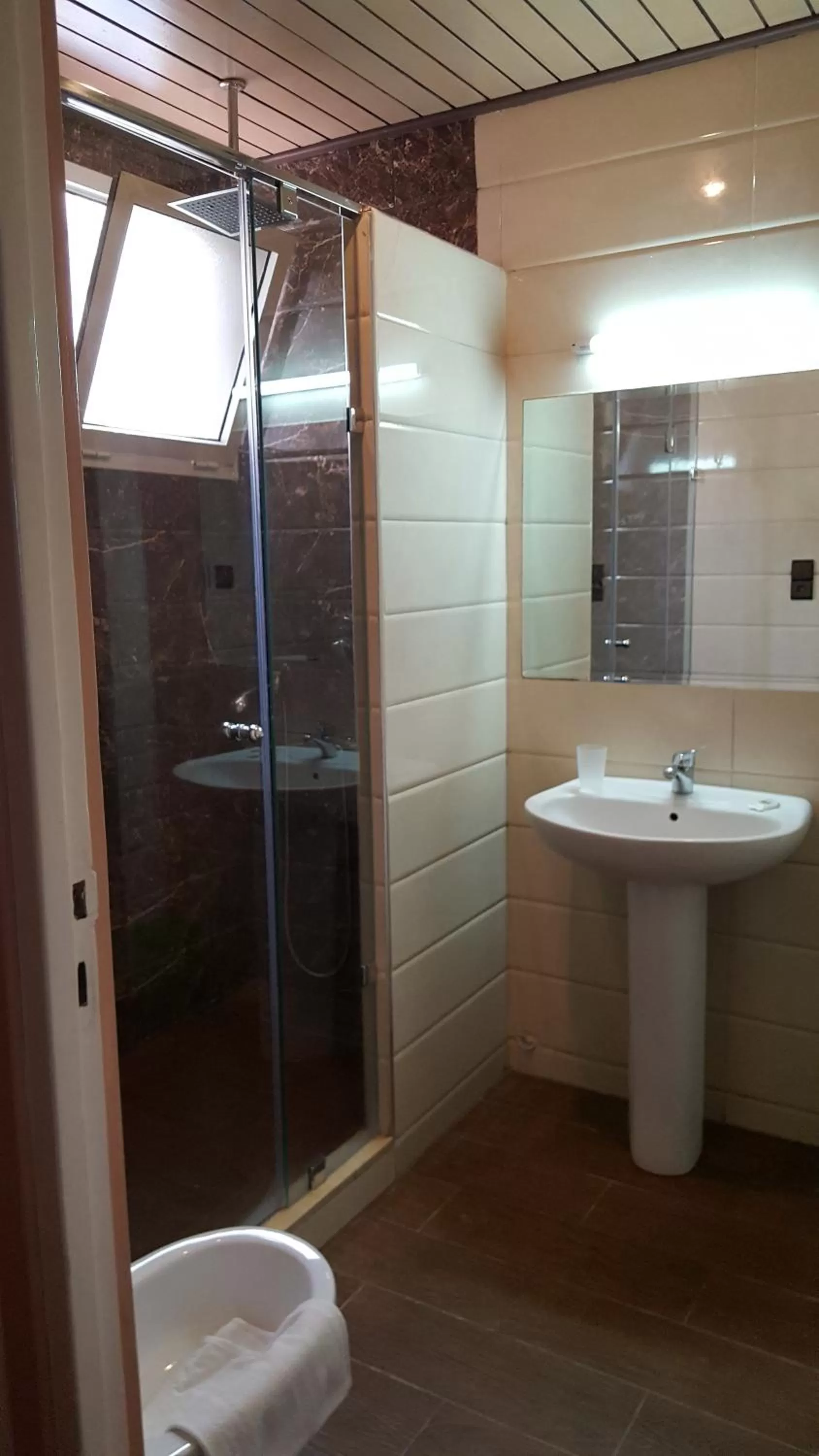 Shower, Bathroom in Hôtel Astrid