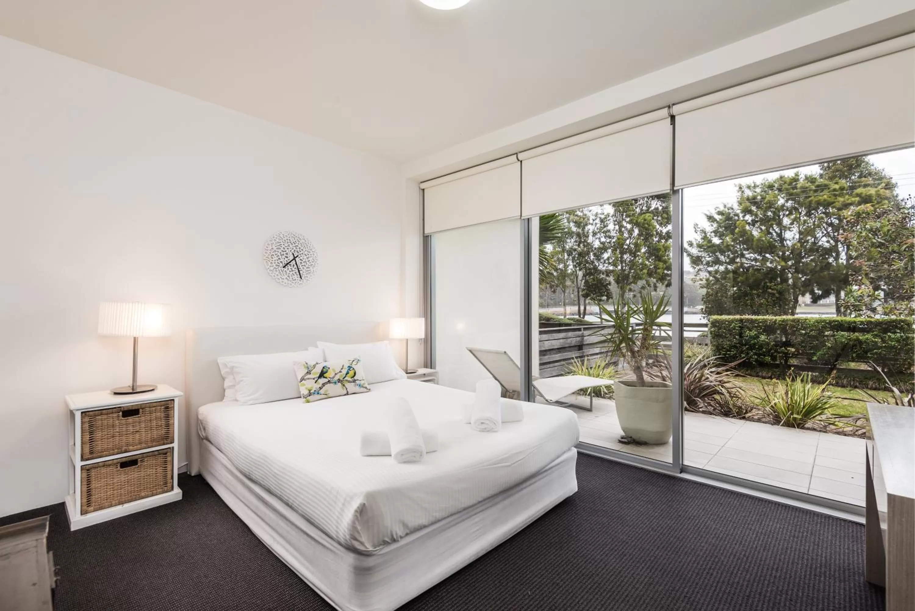 Balcony/Terrace, Bed in Coast Resort Merimbula