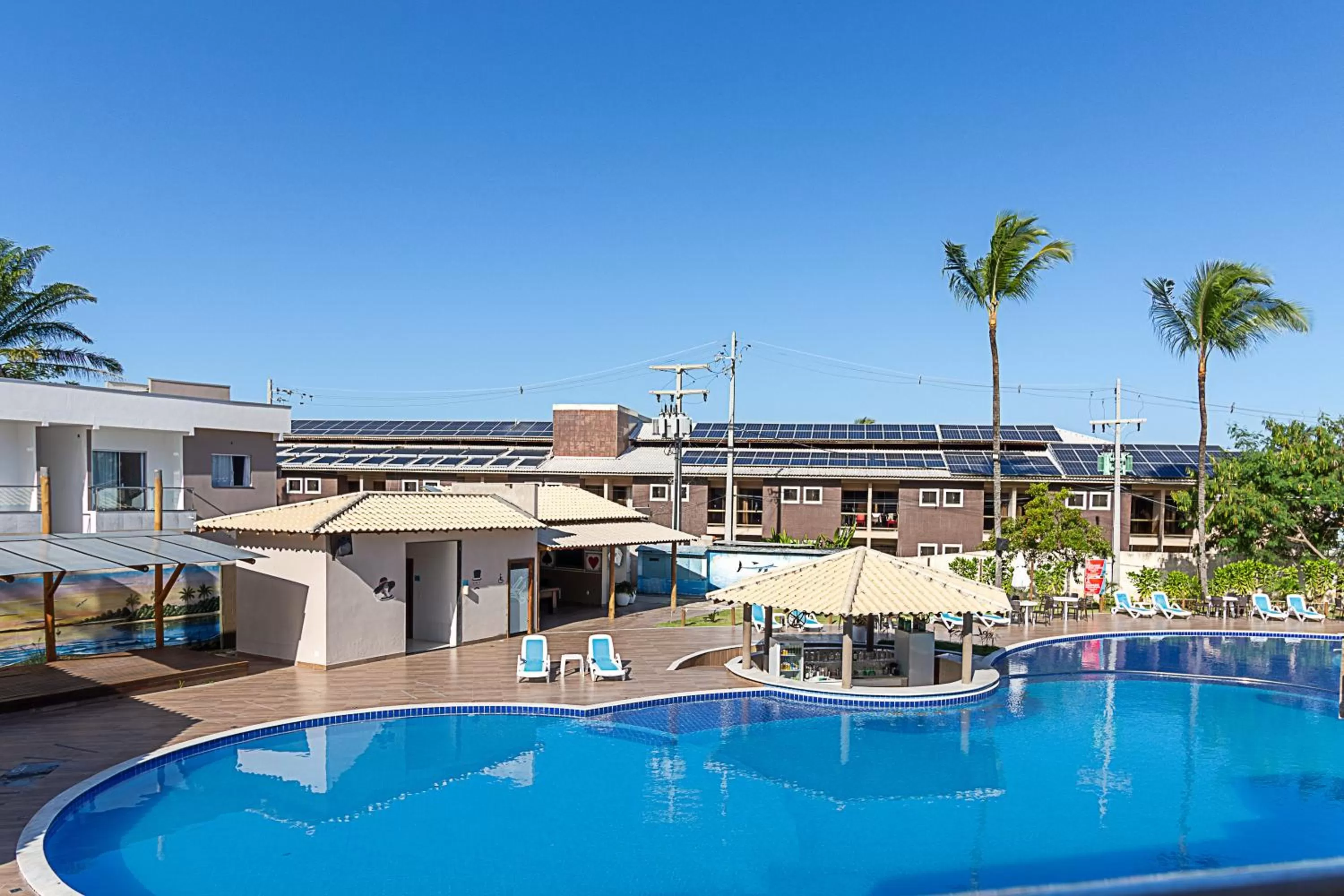 Pool view in Porto Mar Hotel