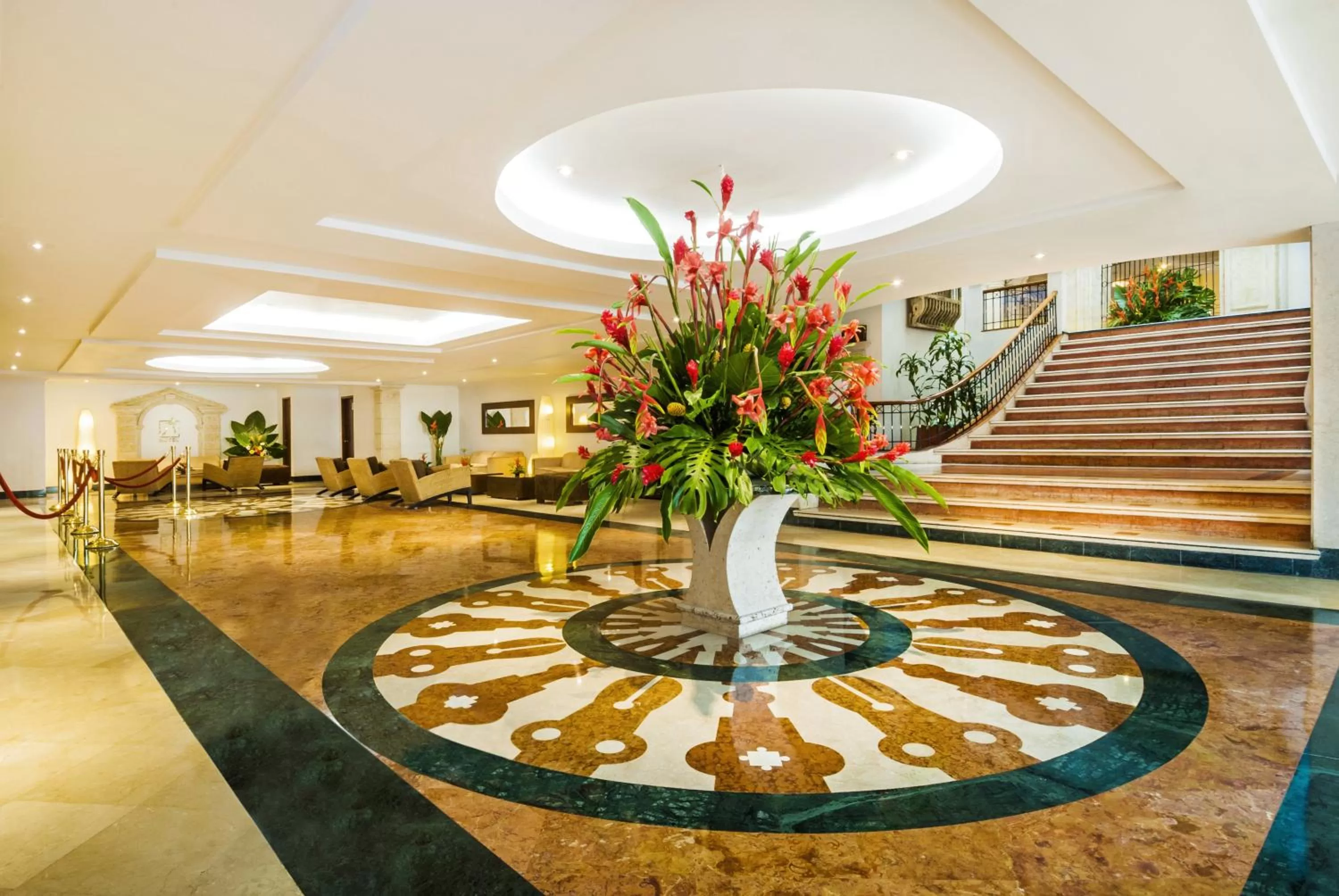 Lobby or reception in Hotel Almirante Cartagena Colombia