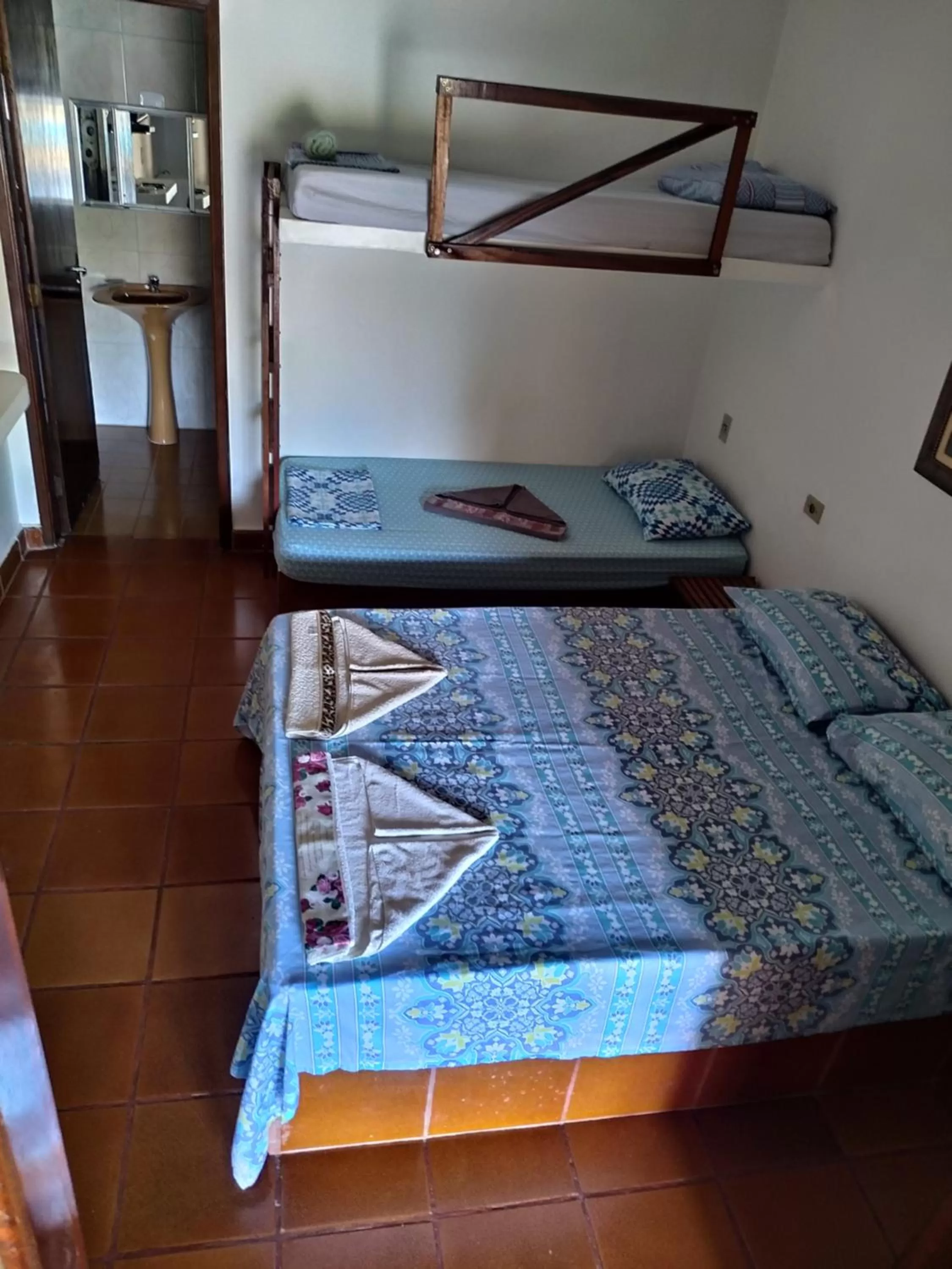Bed in Pousada Na Praia Ubatuba