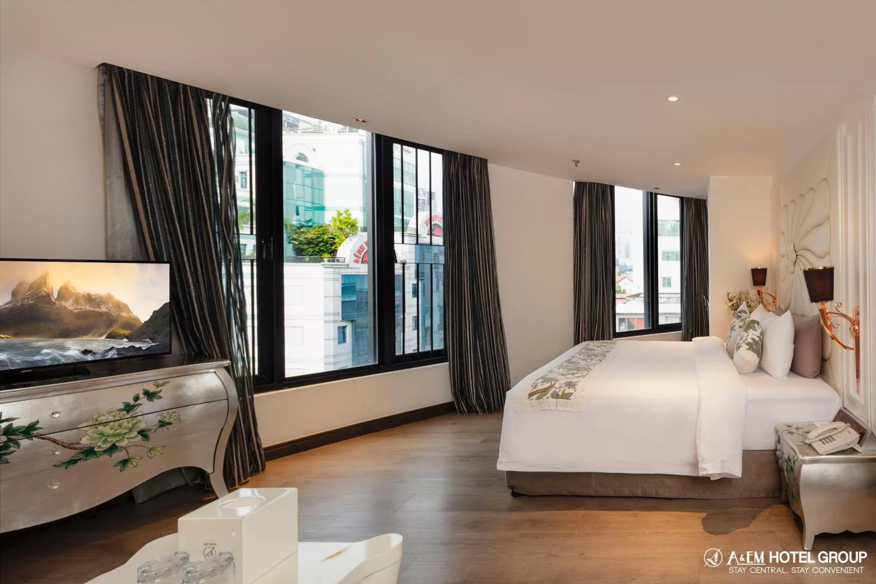 Bedroom in A&EM Saigon Hotel