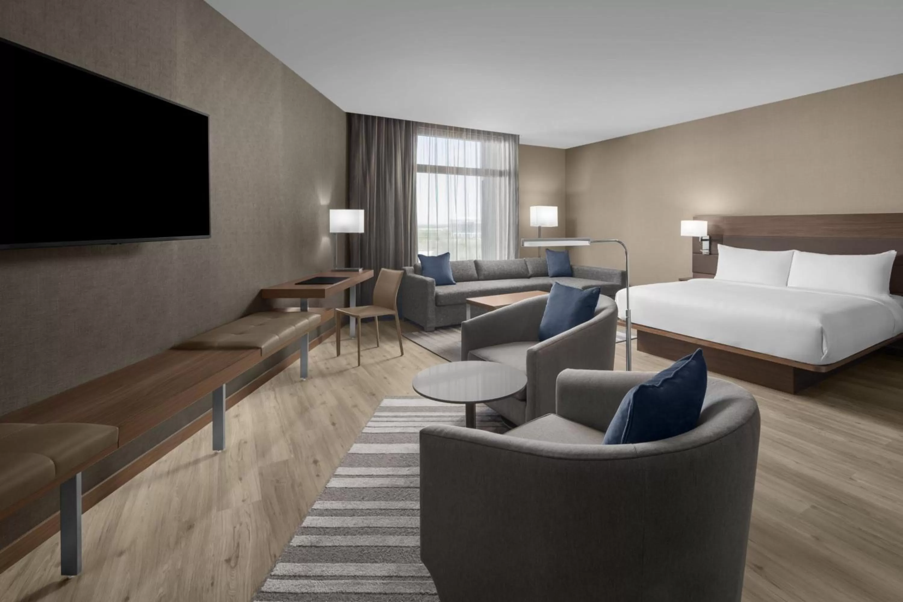 Bedroom, Bed in AC Hotel by Marriott Charlotte Ballantyne