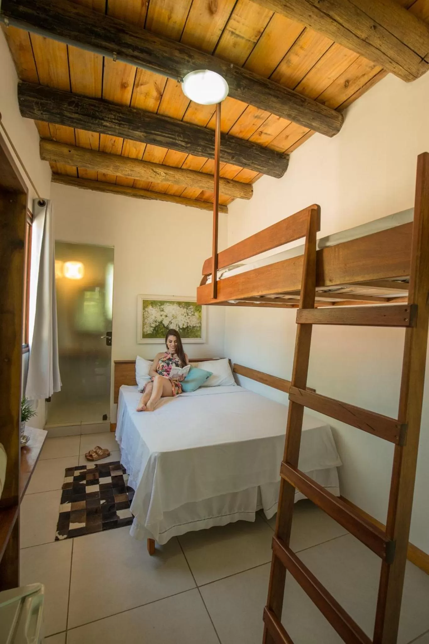 Bed in Hotel Chácara das Flores