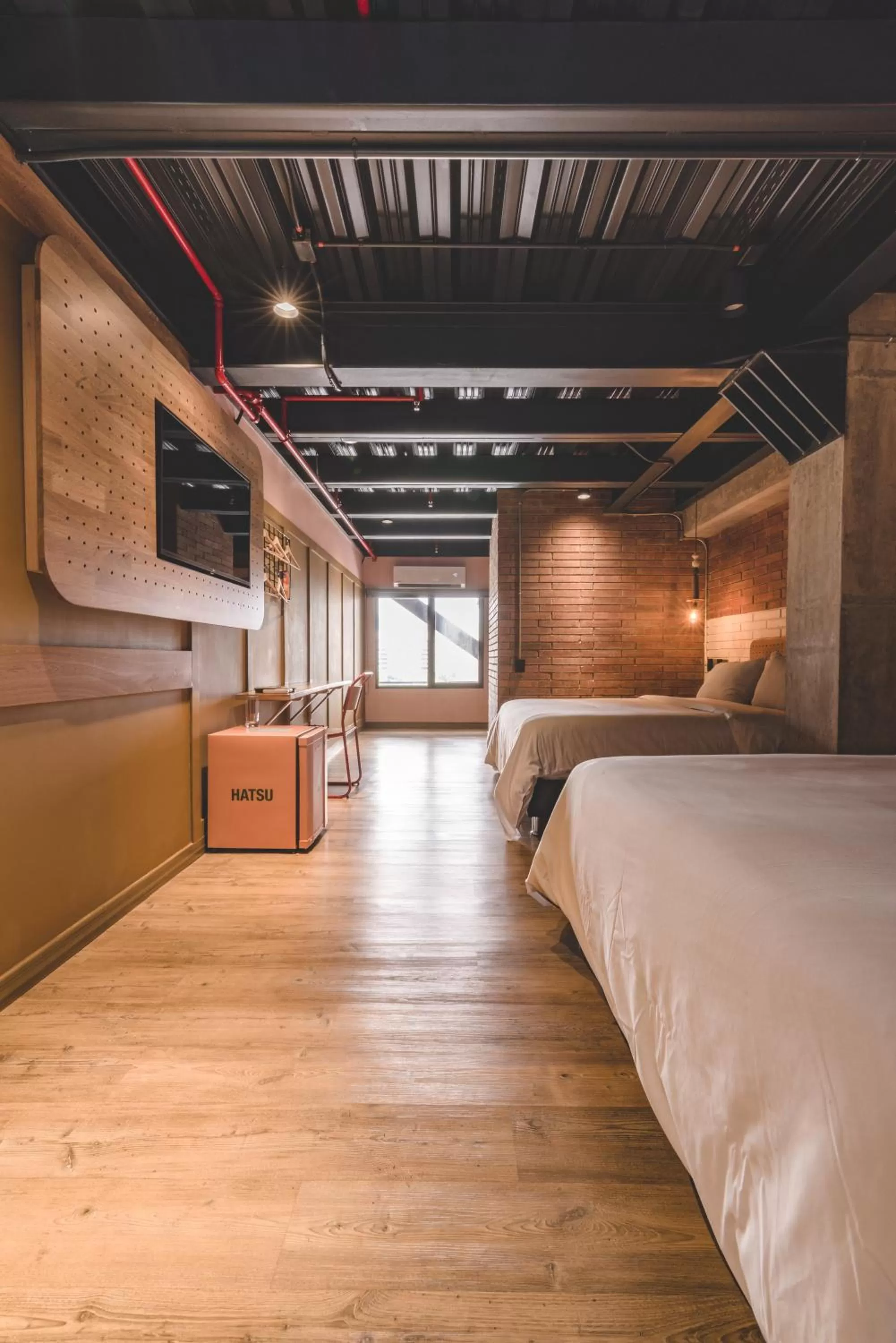 Bed in The Somos Beats Hotel & Rooftop