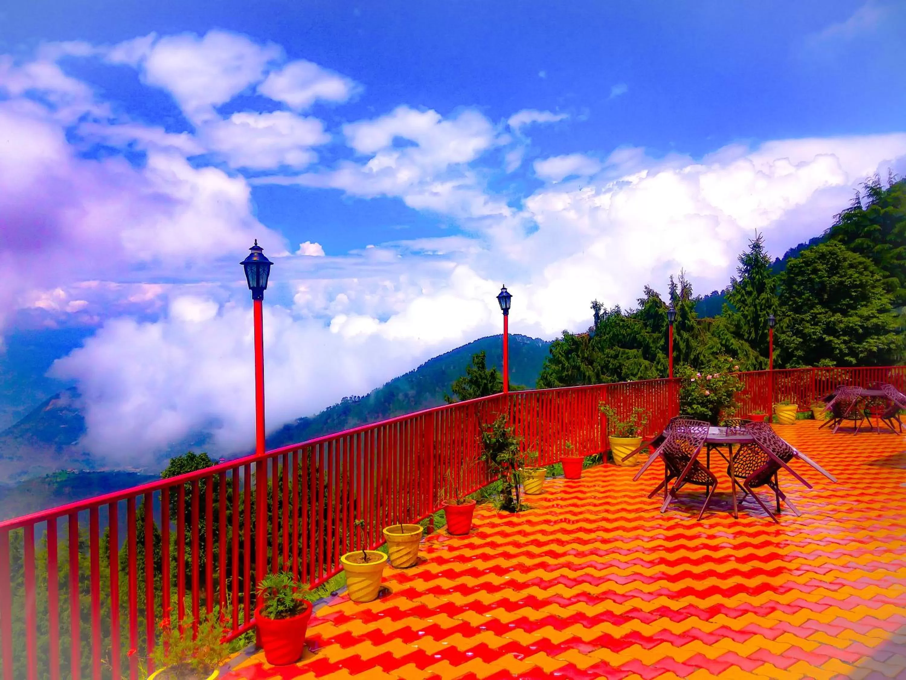 Mountain view in Hotel Himdhara, Near Mall Road Dalhousie