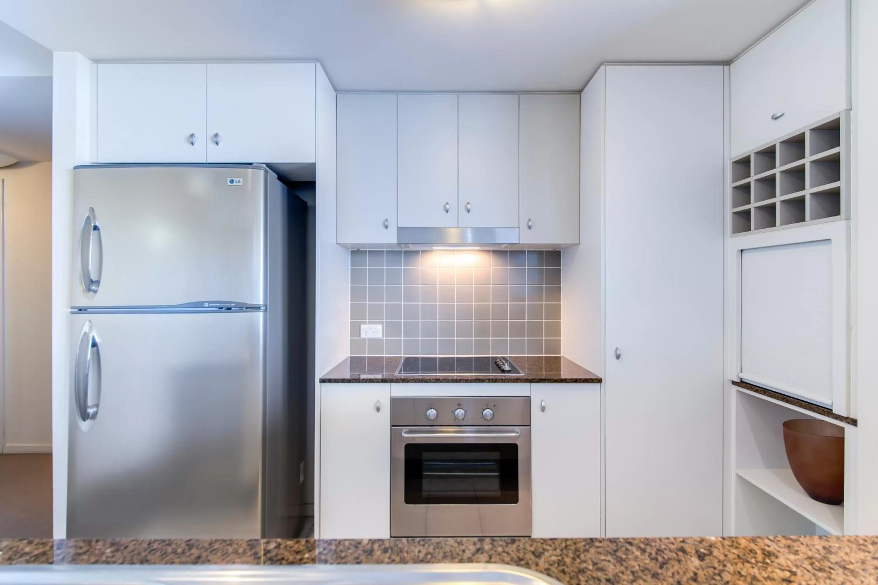 Kitchen or kitchenette in Pumicestone Blue