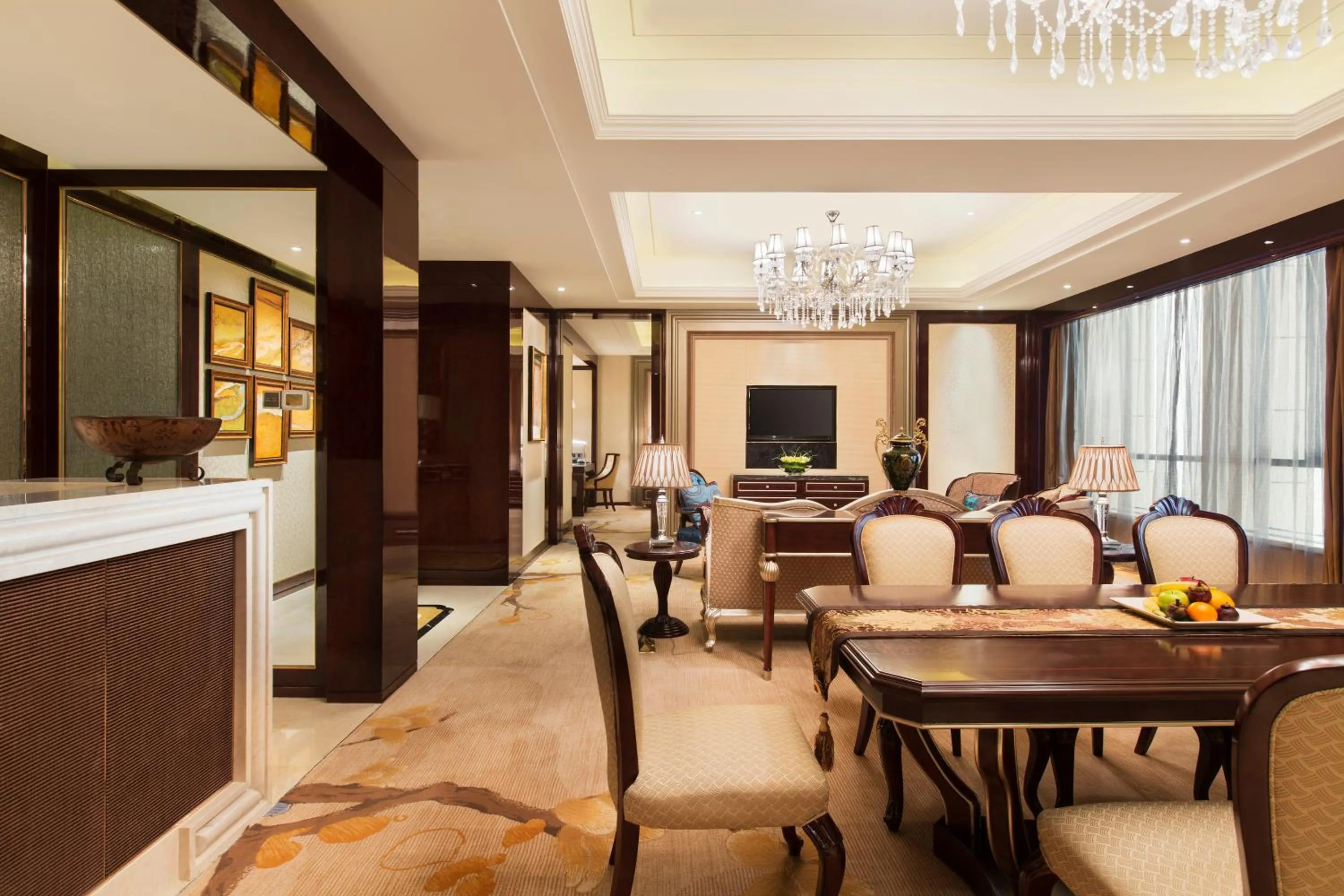 Living room in Wanda Realm Harbin Hotel