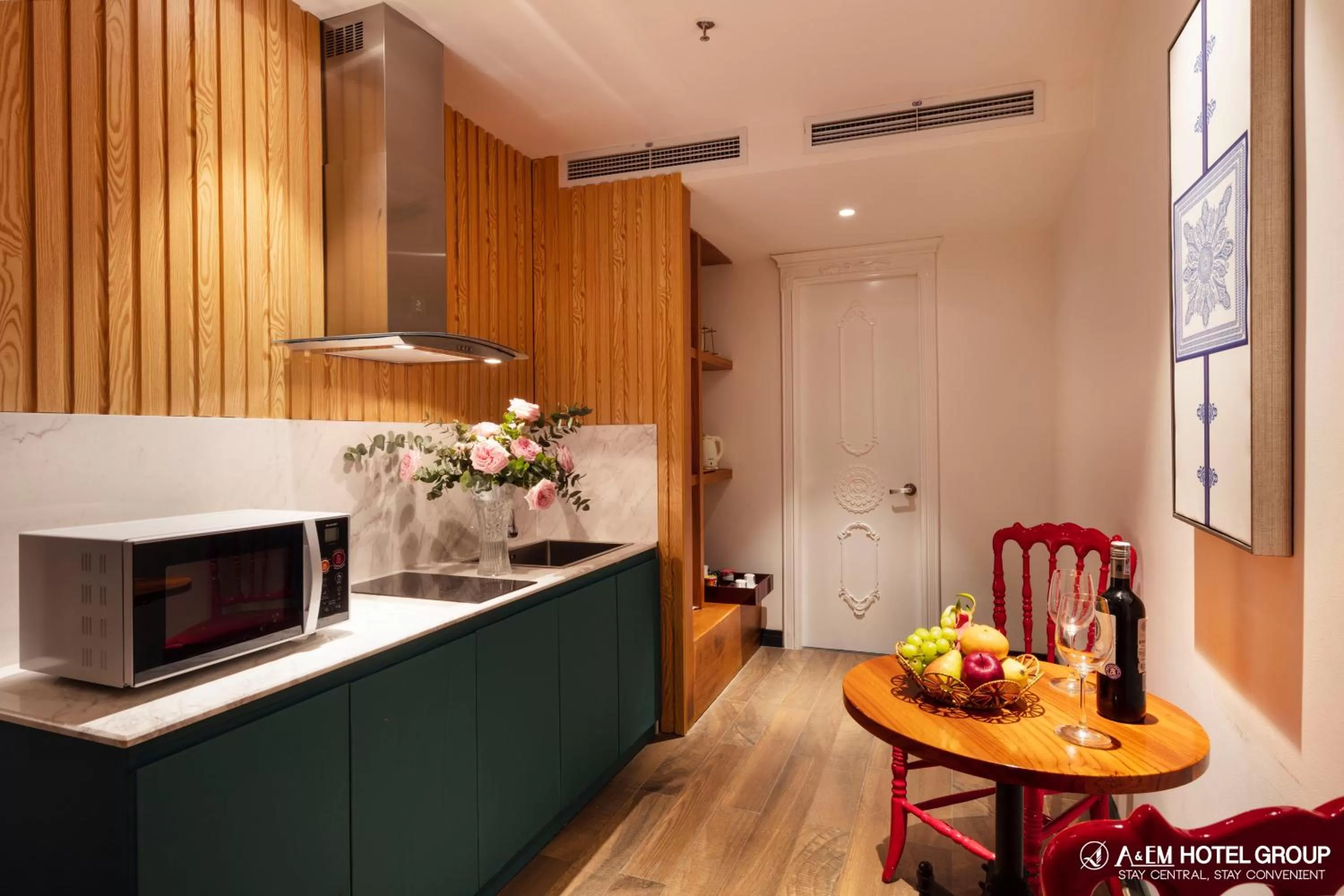 Kitchen or kitchenette, Kitchen/Kitchenette in A&EM Saigon Hotel