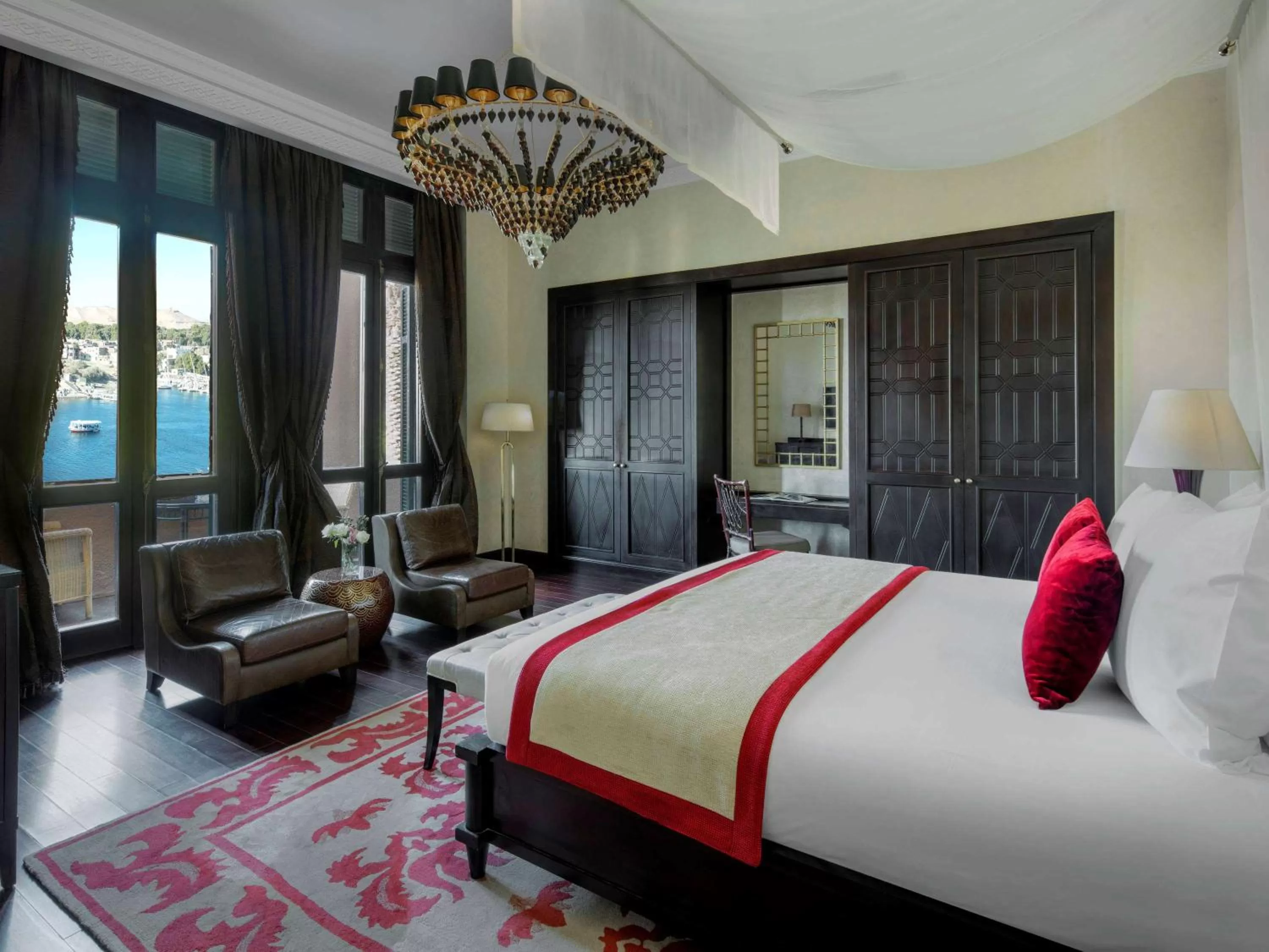 Palace Cataract Suite with One King Bed and Sitting Area - Nile View in Sofitel Legend Old Cataract