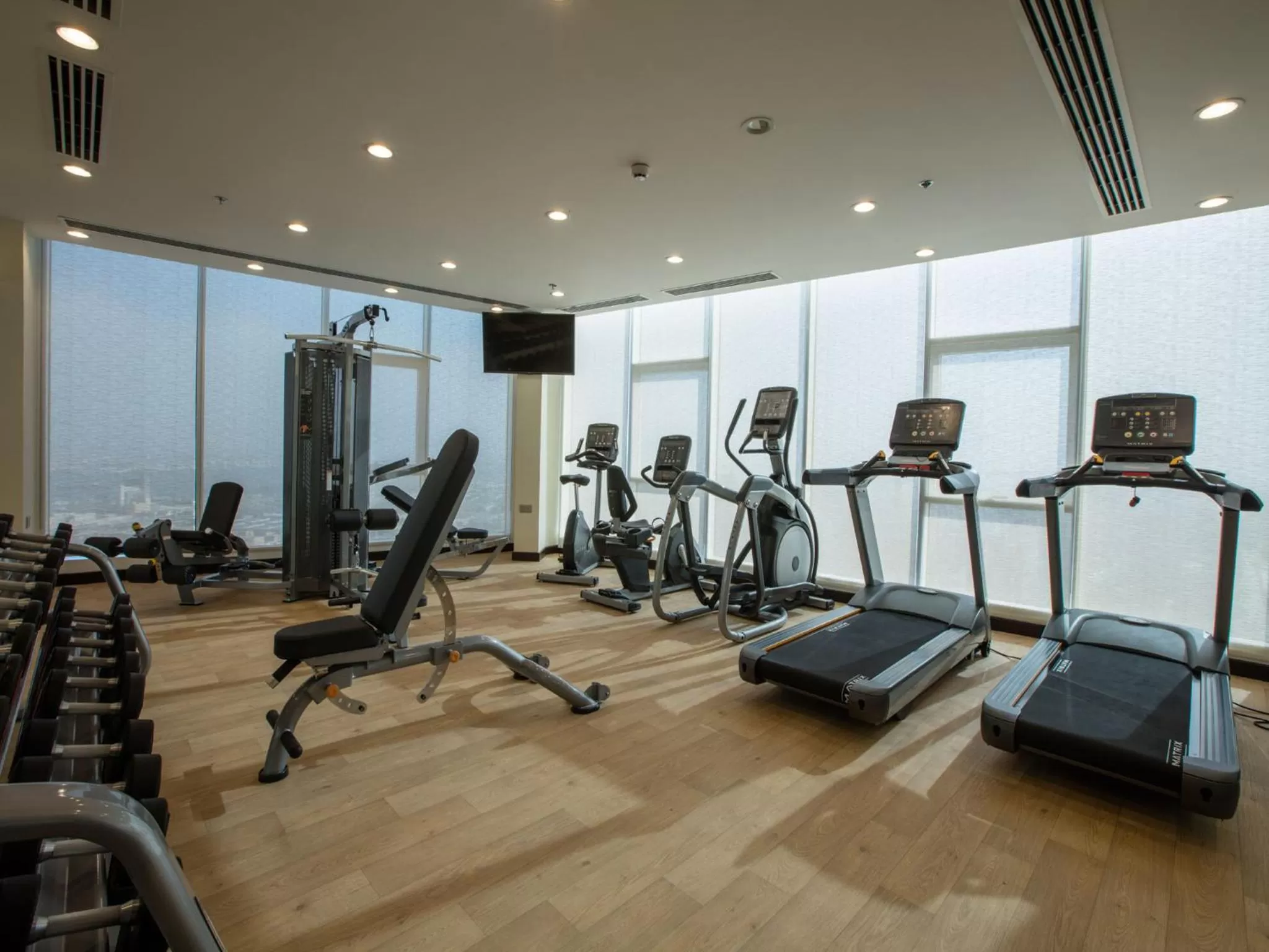 Fitness centre/facilities in Orange Suites Hotel