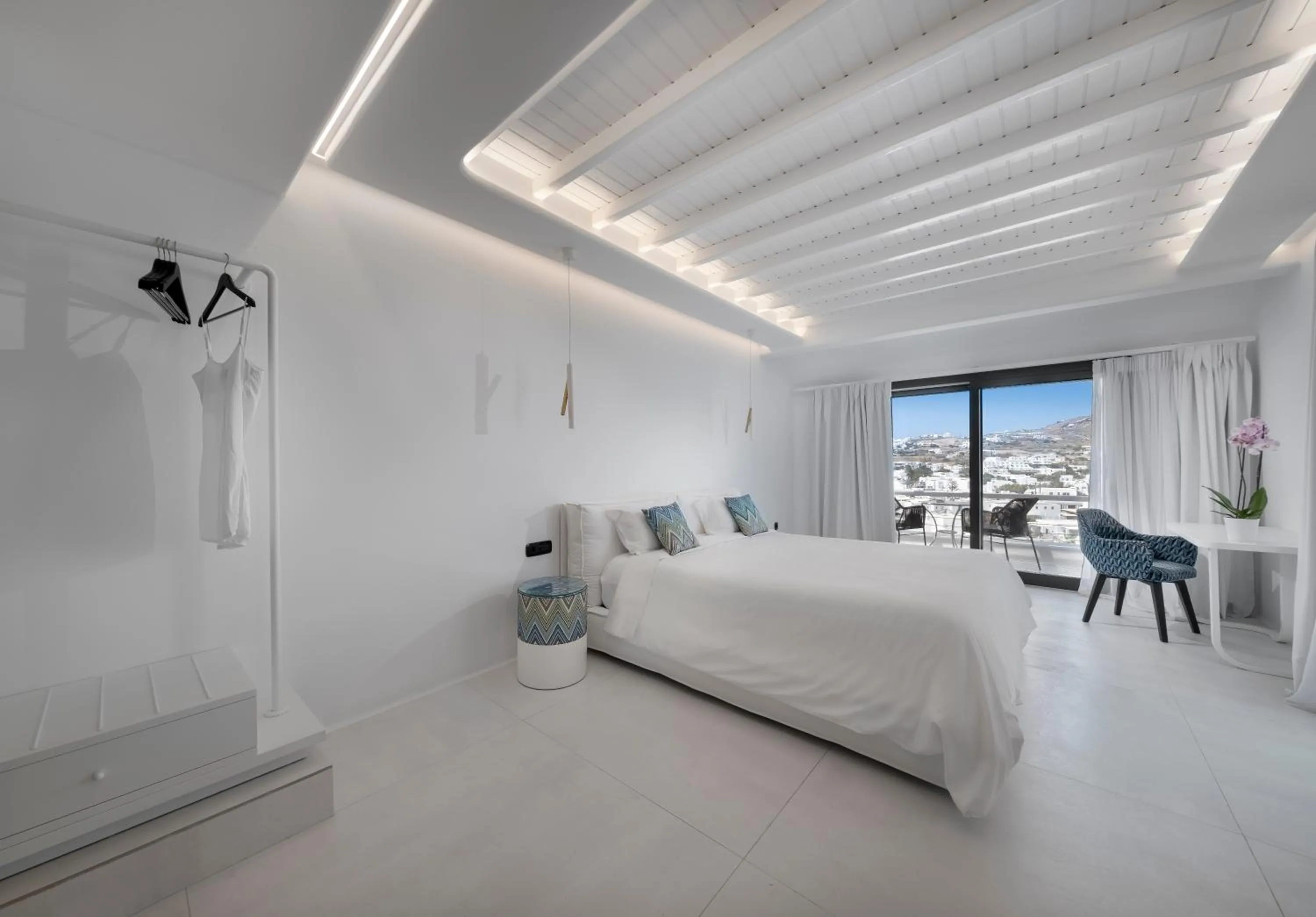 Bed in Deliades Hotel