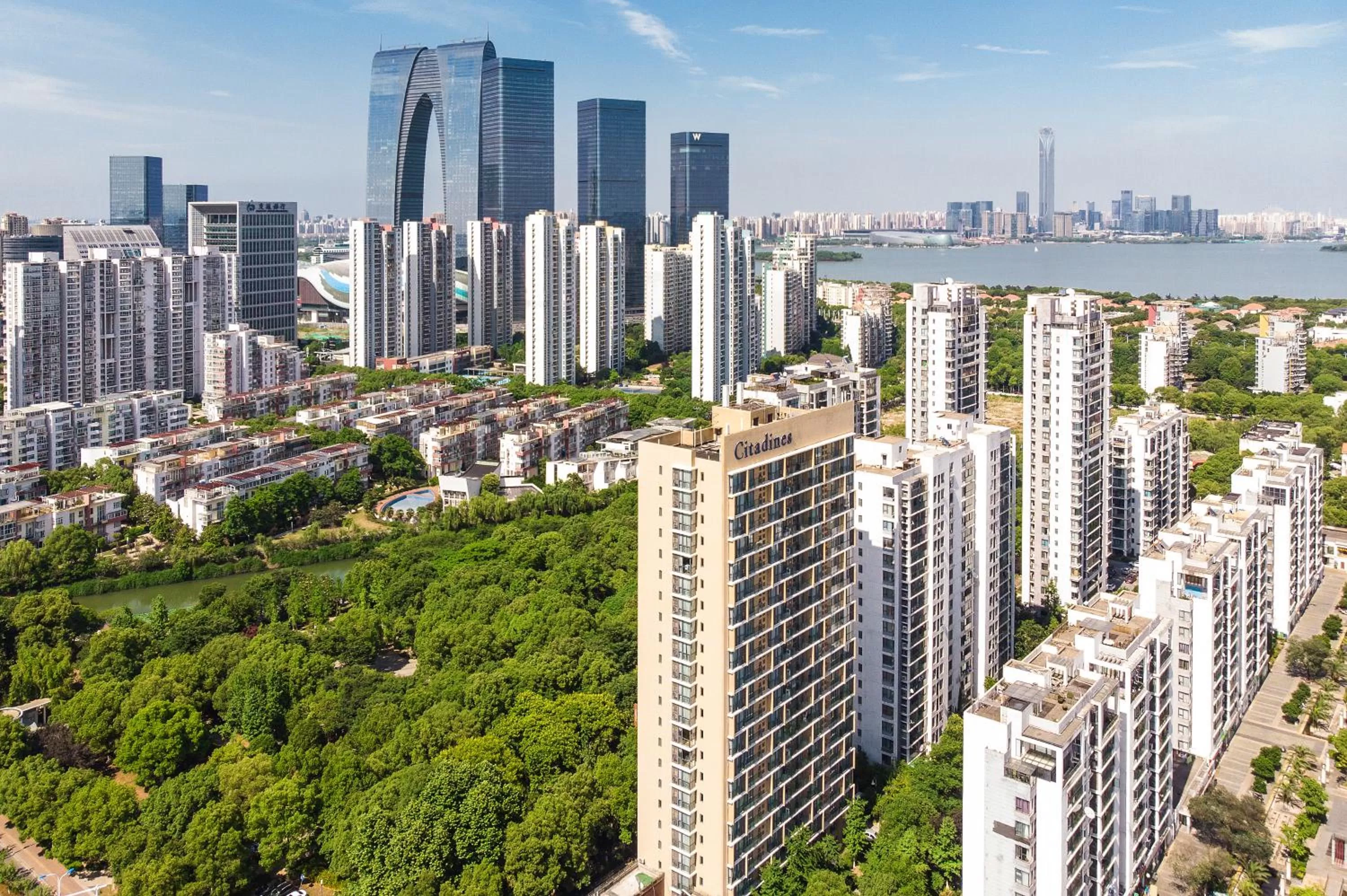 City view in Citadines Xinghai Suzhou