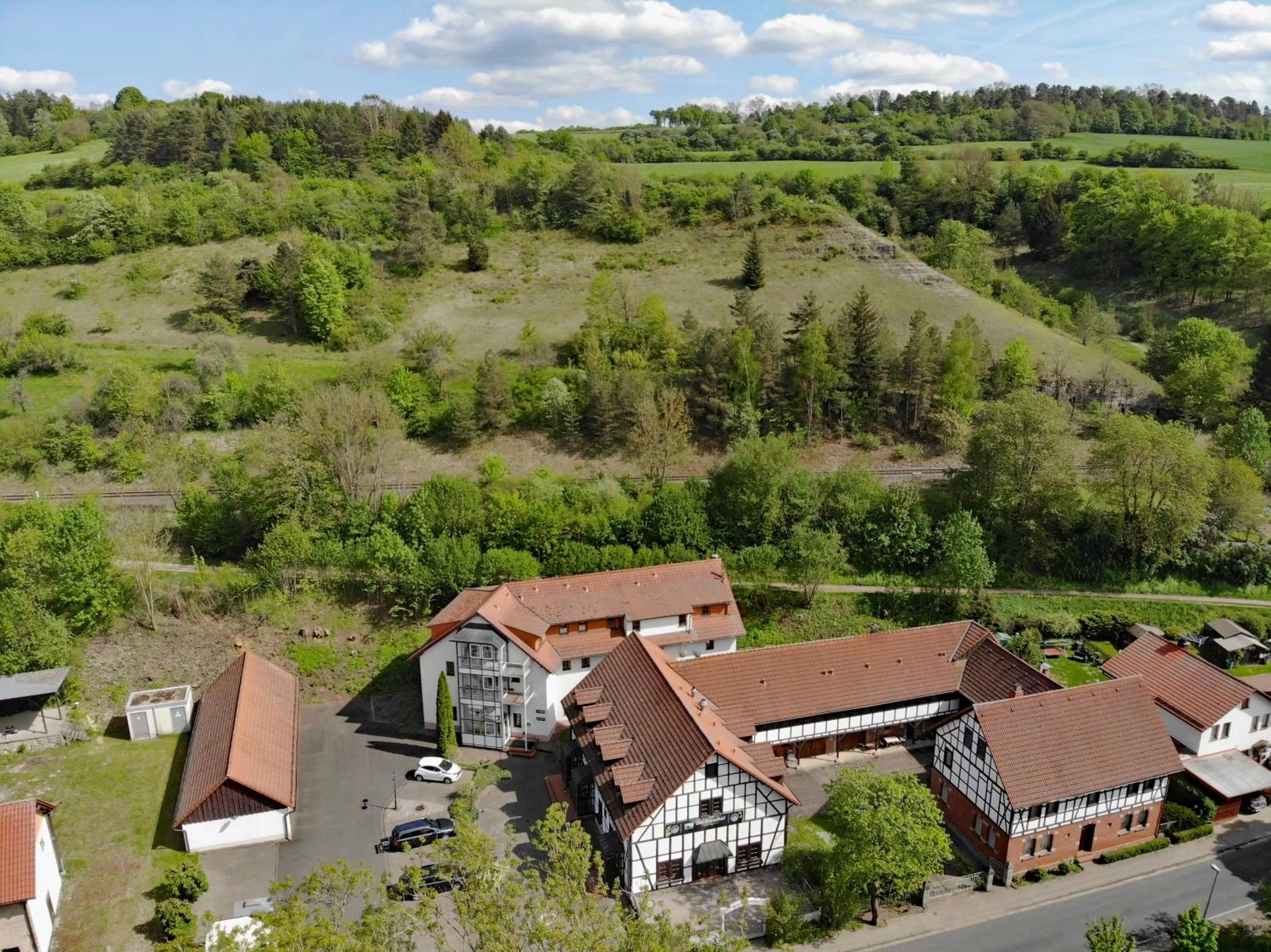 Property building in Landhotel Der Distelhof mit Scheunencafé