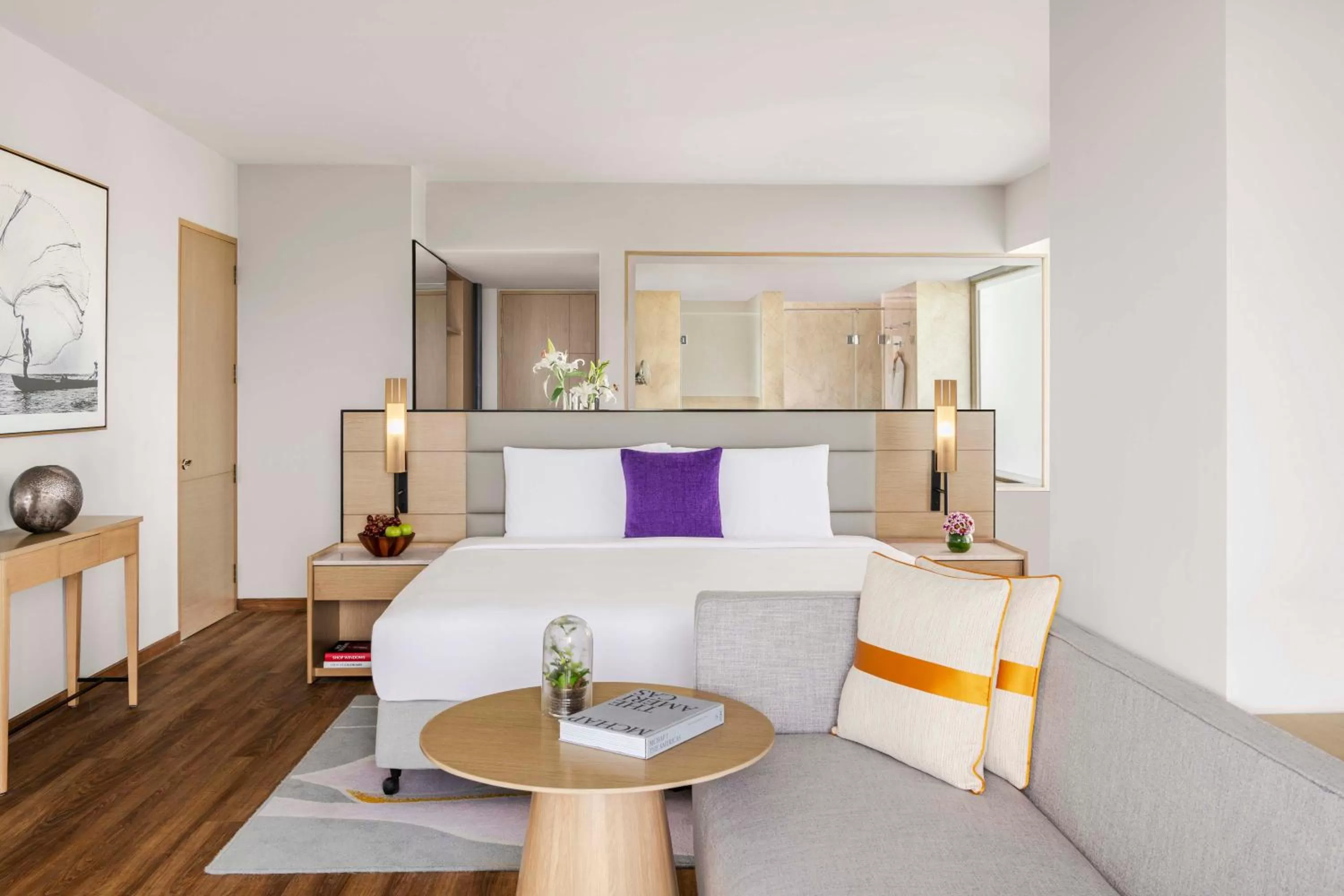 Living room, Bed in Vivanta Goa, Miramar