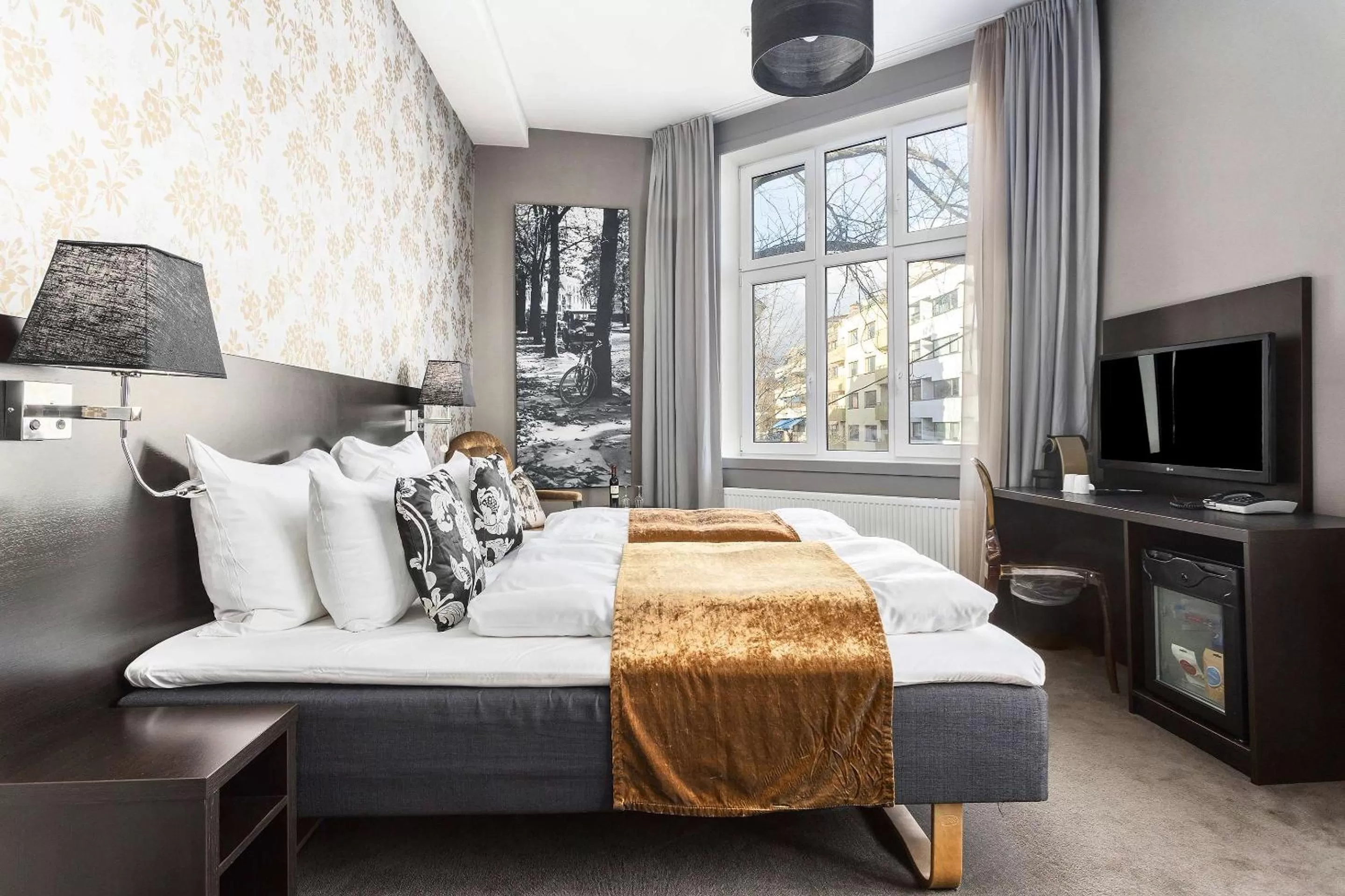 Bedroom, Bed in Saga Hotel Oslo, WorldHotels Crafted